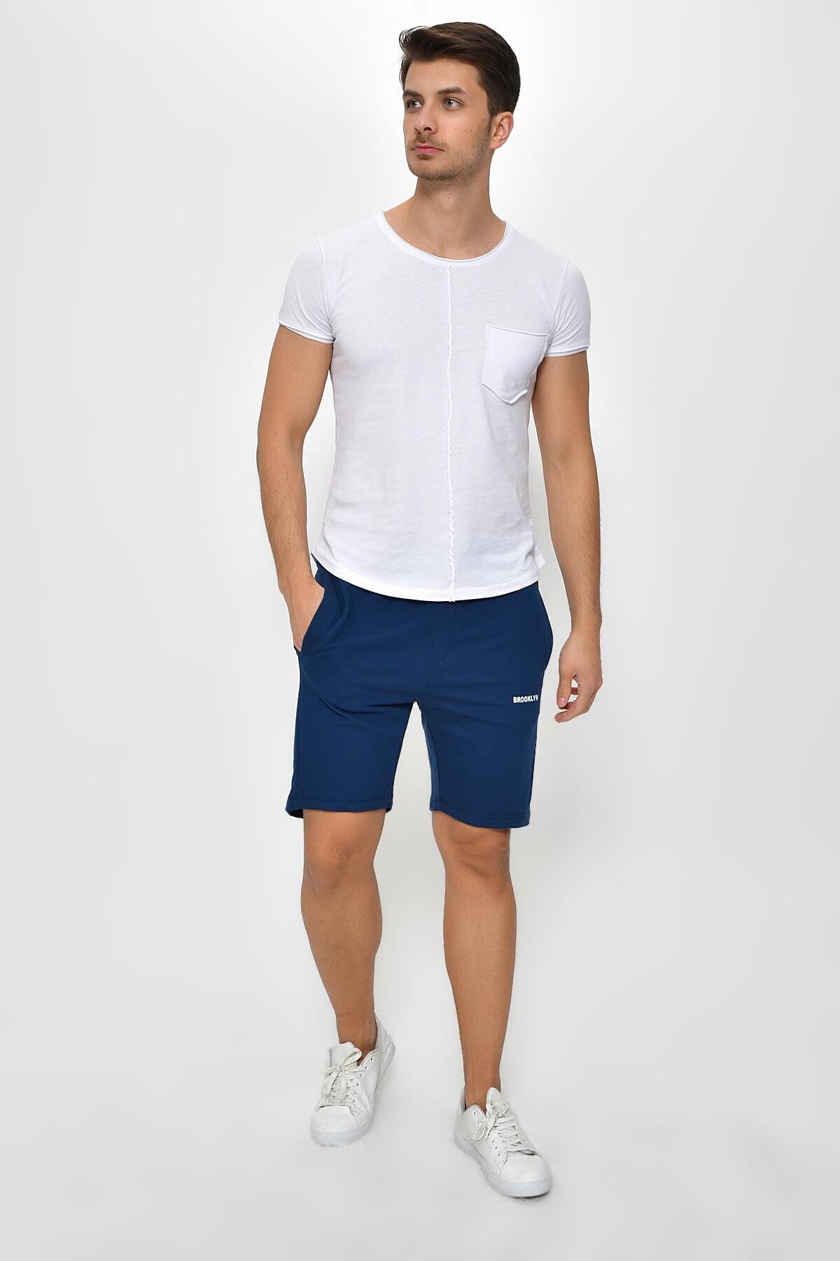 Süperlife Erkek Slim Fit Air Brooklyn Basklı Şort SPR 2020Y09