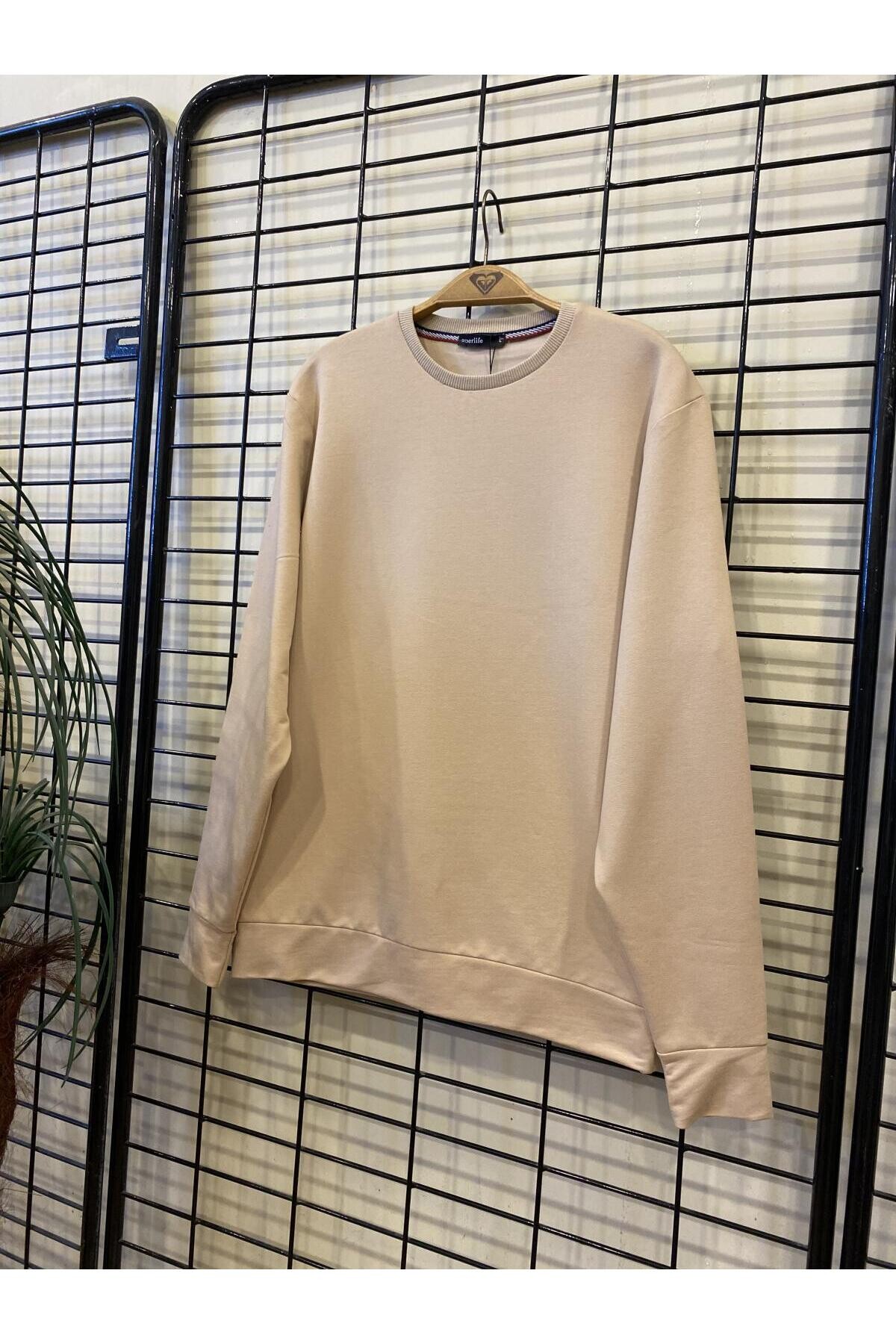 Süperlife Erkek Bisiklet Yaka Regular Fit İnce Sweatshirt SPR 20K30