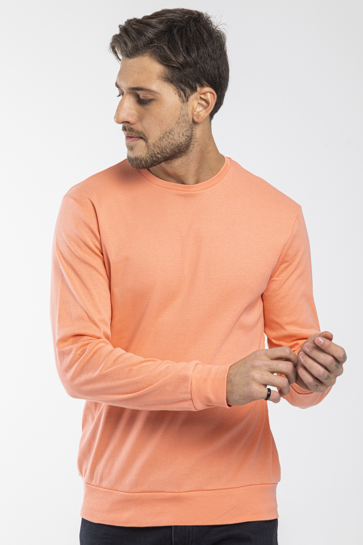 Süperlife Erkek Bisiklet Yaka Slim Fit İnce Sweatshirt SPR 20K17