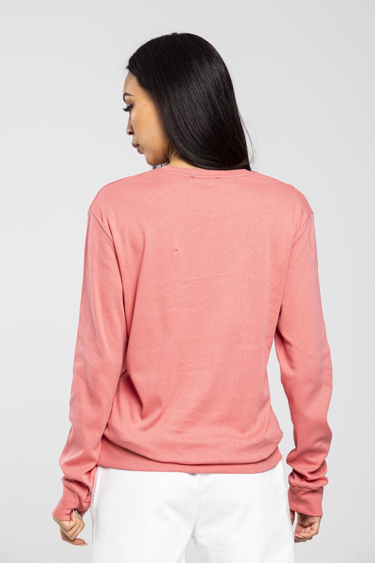 Süperlife Bisiklet Yaka Uzun Kollu Dar Kalıp İnce Sweatshirt SPR21K18