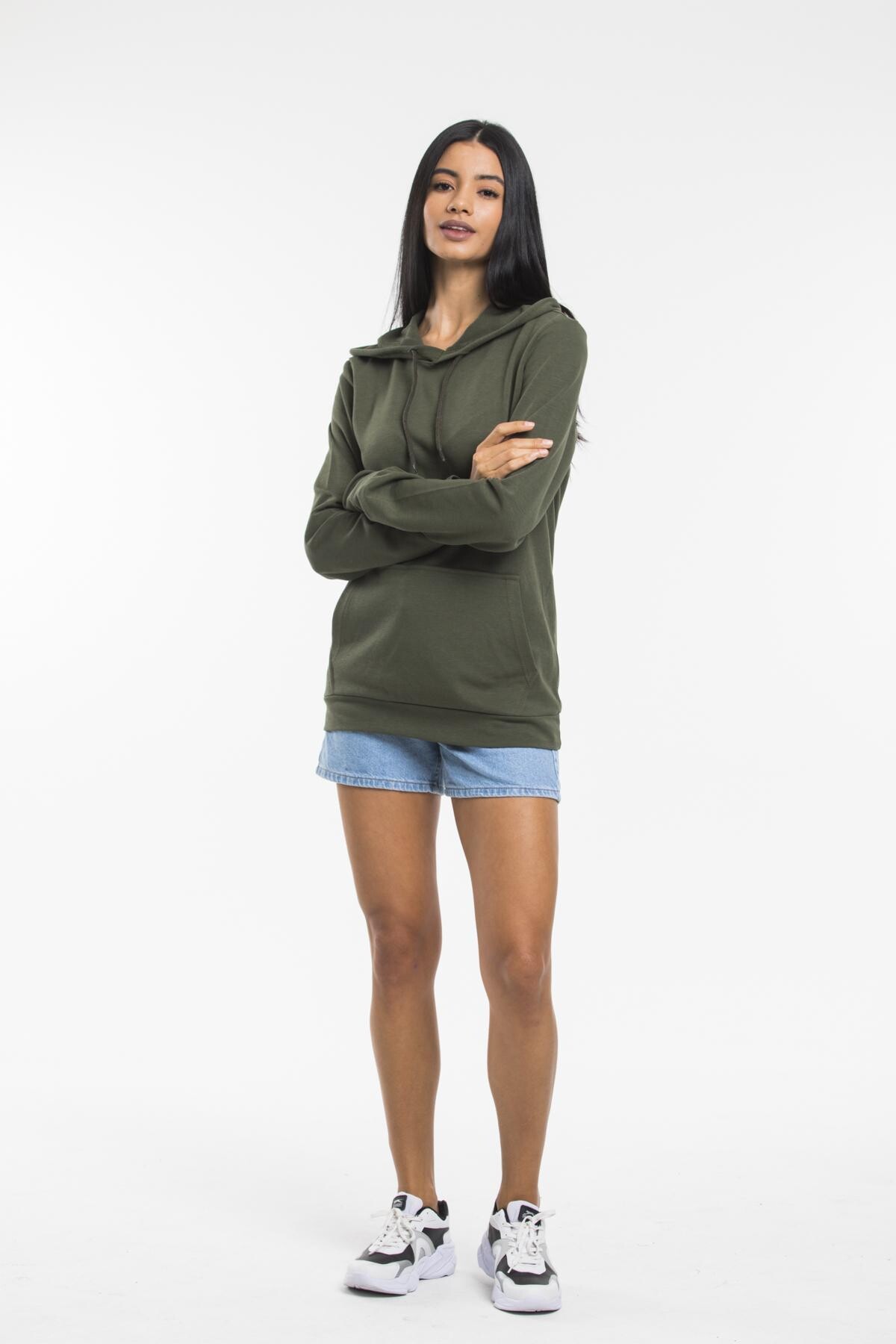 Süperlife Kadın Kapşonlu Regular Fit İnce Sweatshirt spr21k55