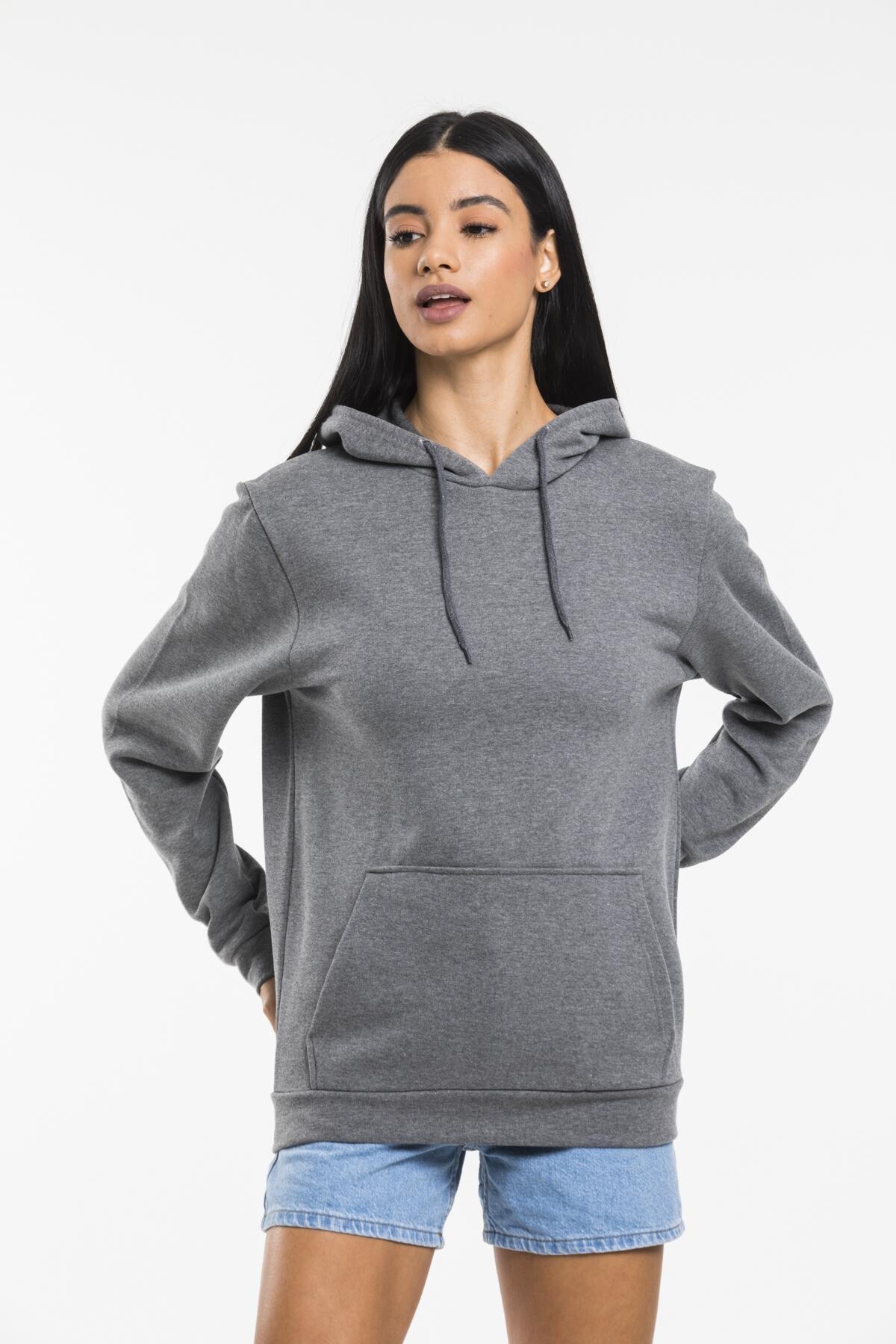 Süperlife Kadın Kapşonlu Regular Fit İnce Sweatshirt spr21k55