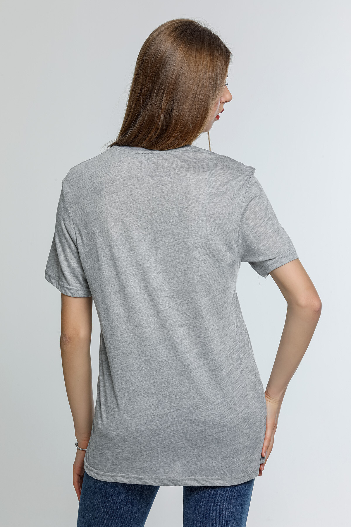 Süperlife Kadın Bisiklet Yaka Standart &Regular Fit Tişort spr21yk30