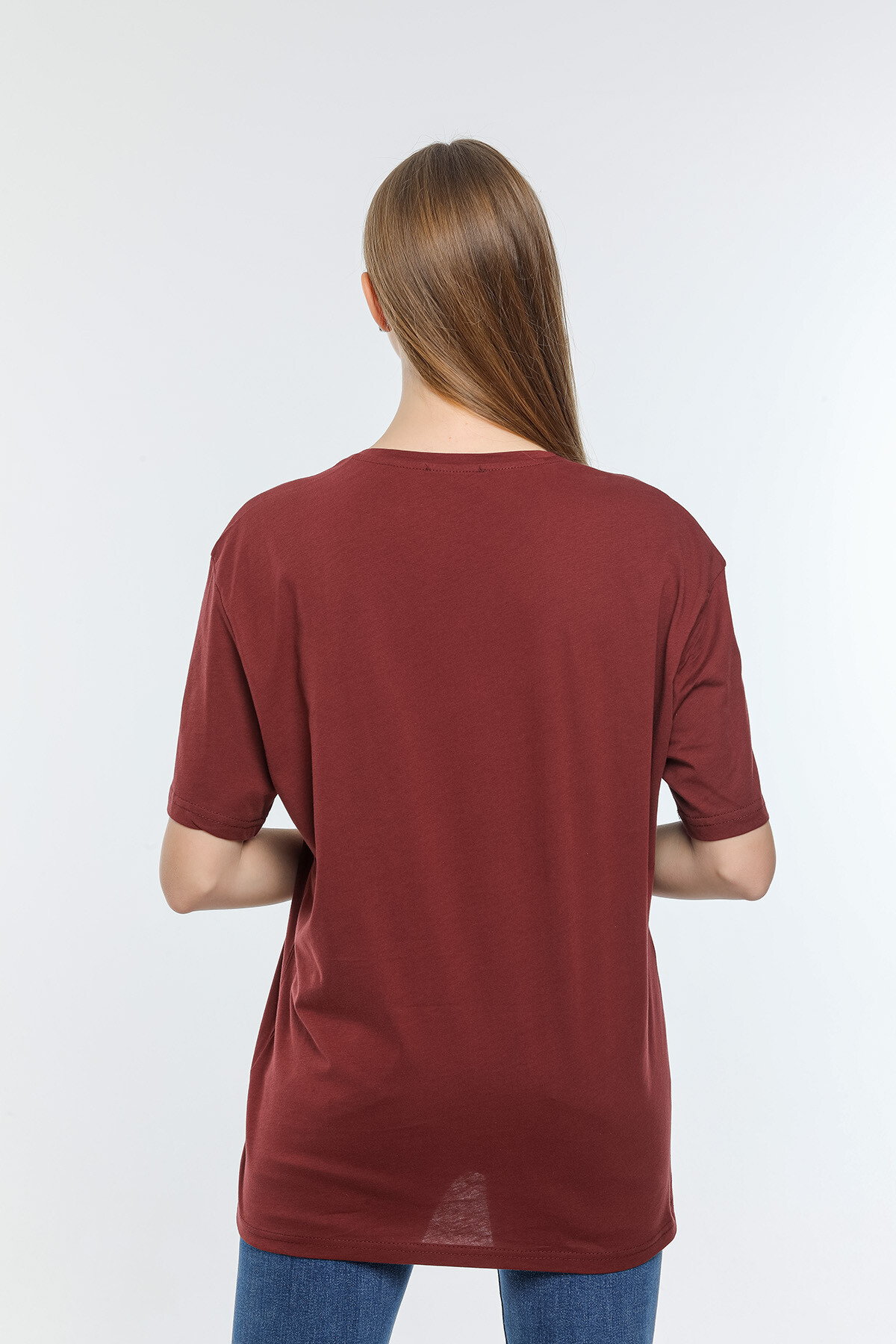 Süperlife Kadın Bisiklet Yaka Standart &Regular Fit Tişort spr21yk30