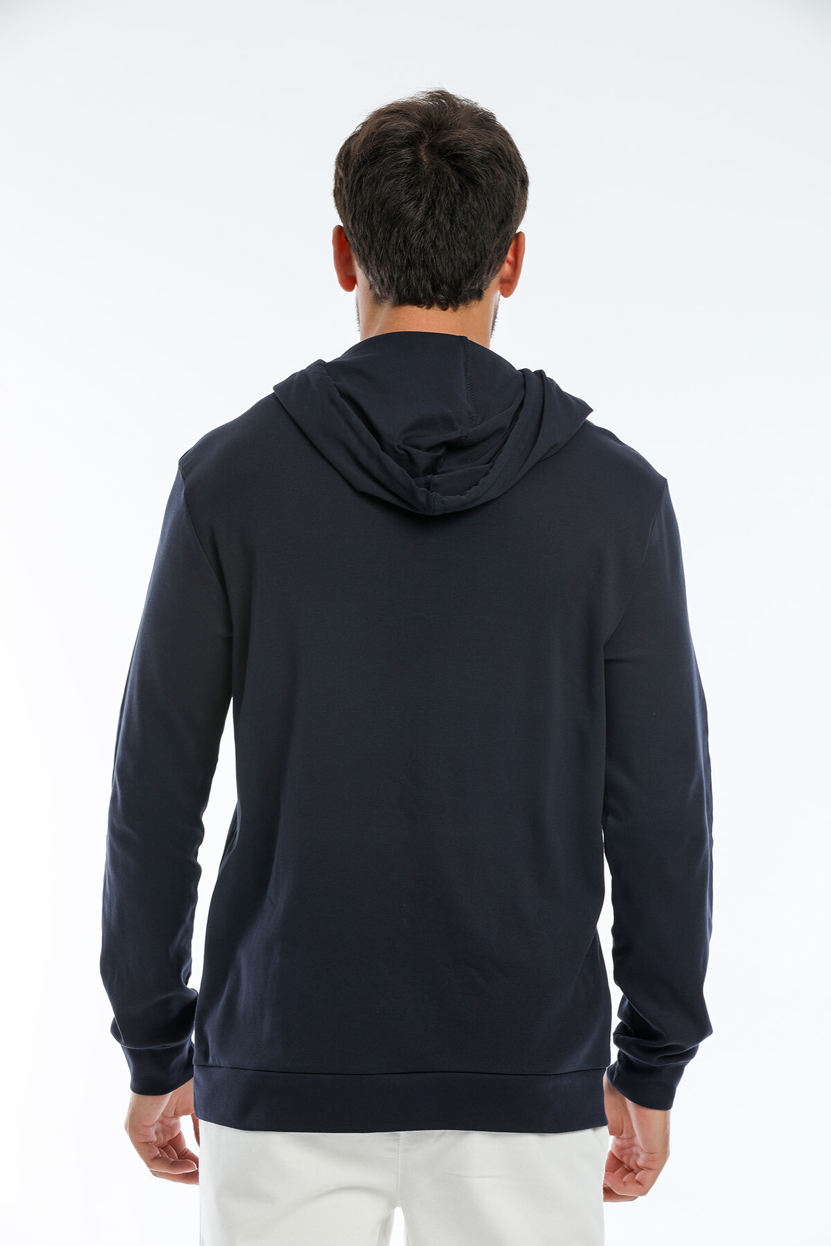 Süperlife Erkek Kapşonlu  AR Baskılı İnce Sweatshirt SPR22SW104