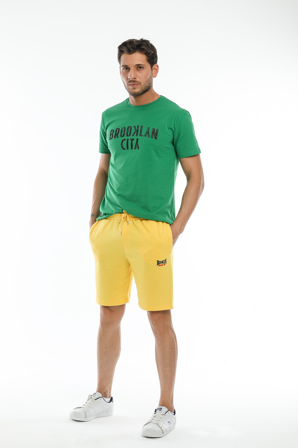 Süperlife Erkek Regular Fit Nakışlı Brooklyn Şort SPR21Y57