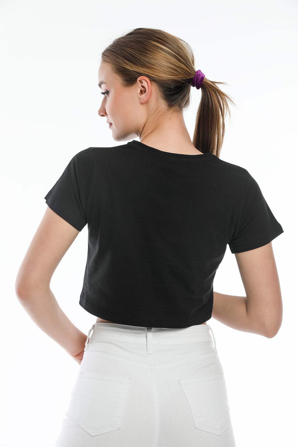 Süperlife Kadın Newyork Baskılı  Slim Fit  Tişort  SPR21Y15