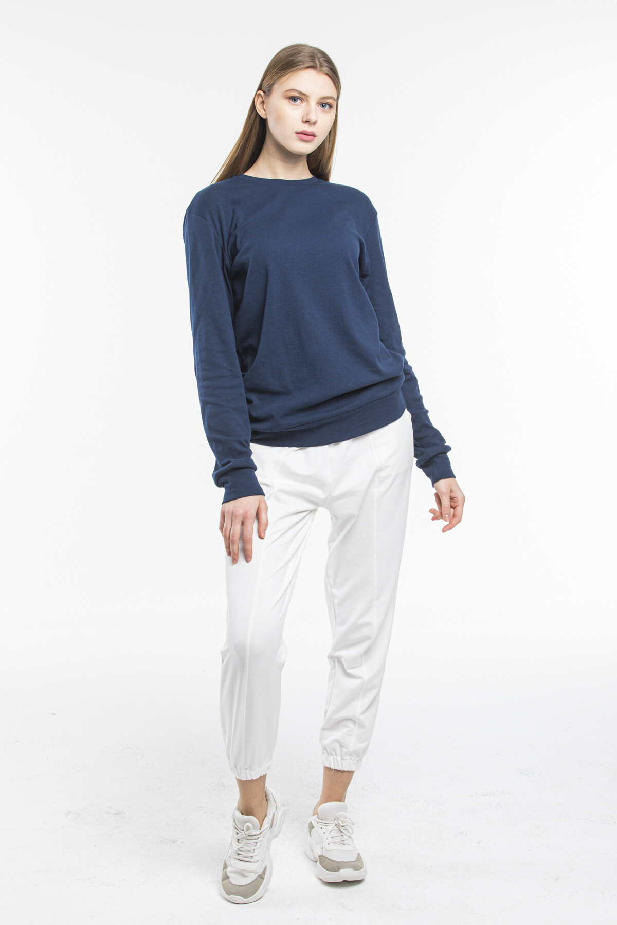 Süperlife Kadın Bisiklet Yaka Regular Fit Sweatshirt spr21k17