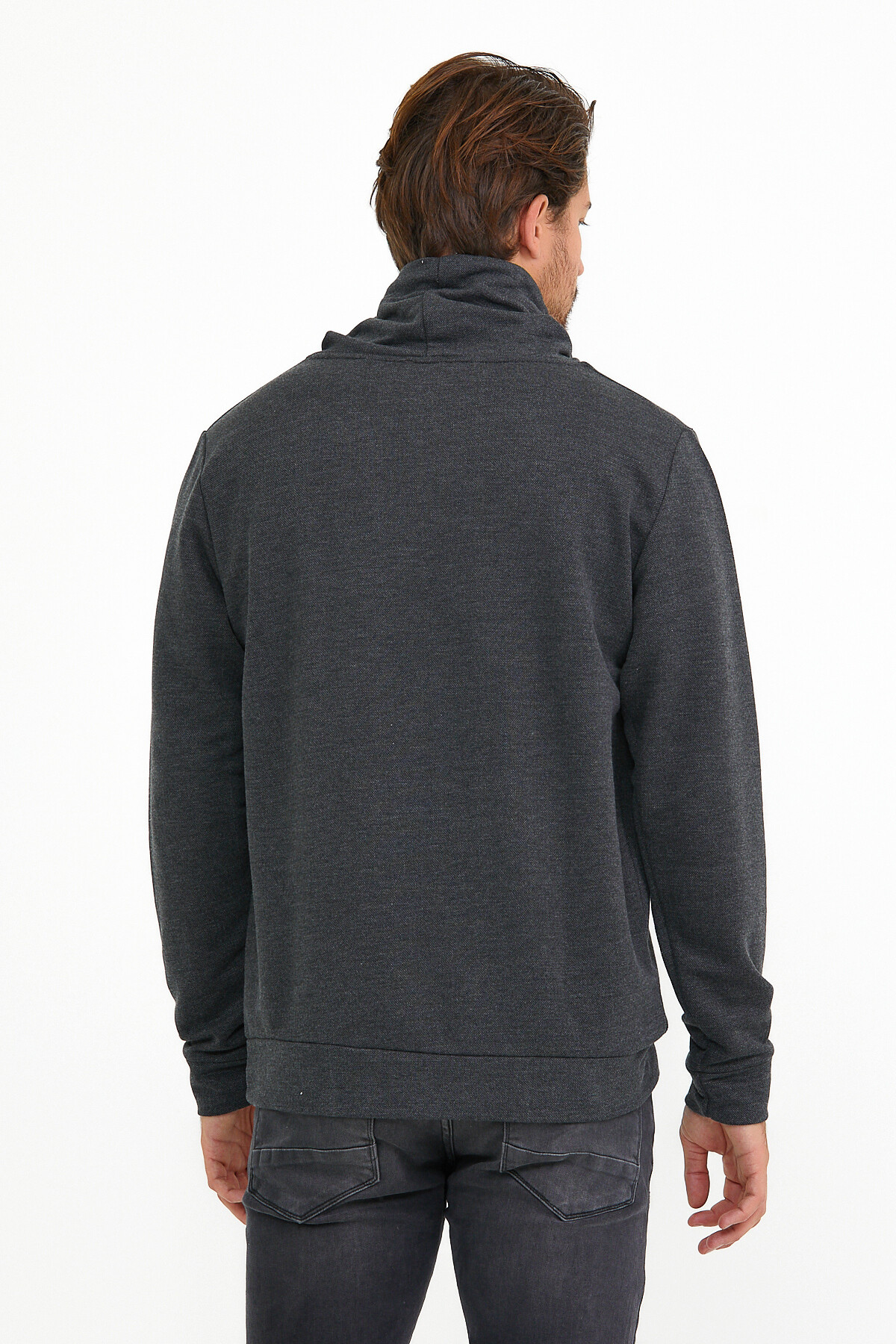 Süperlife Erkek Şal Yaka Regular Fit Brooklyn İnce Sweatshirt SPR22SW142