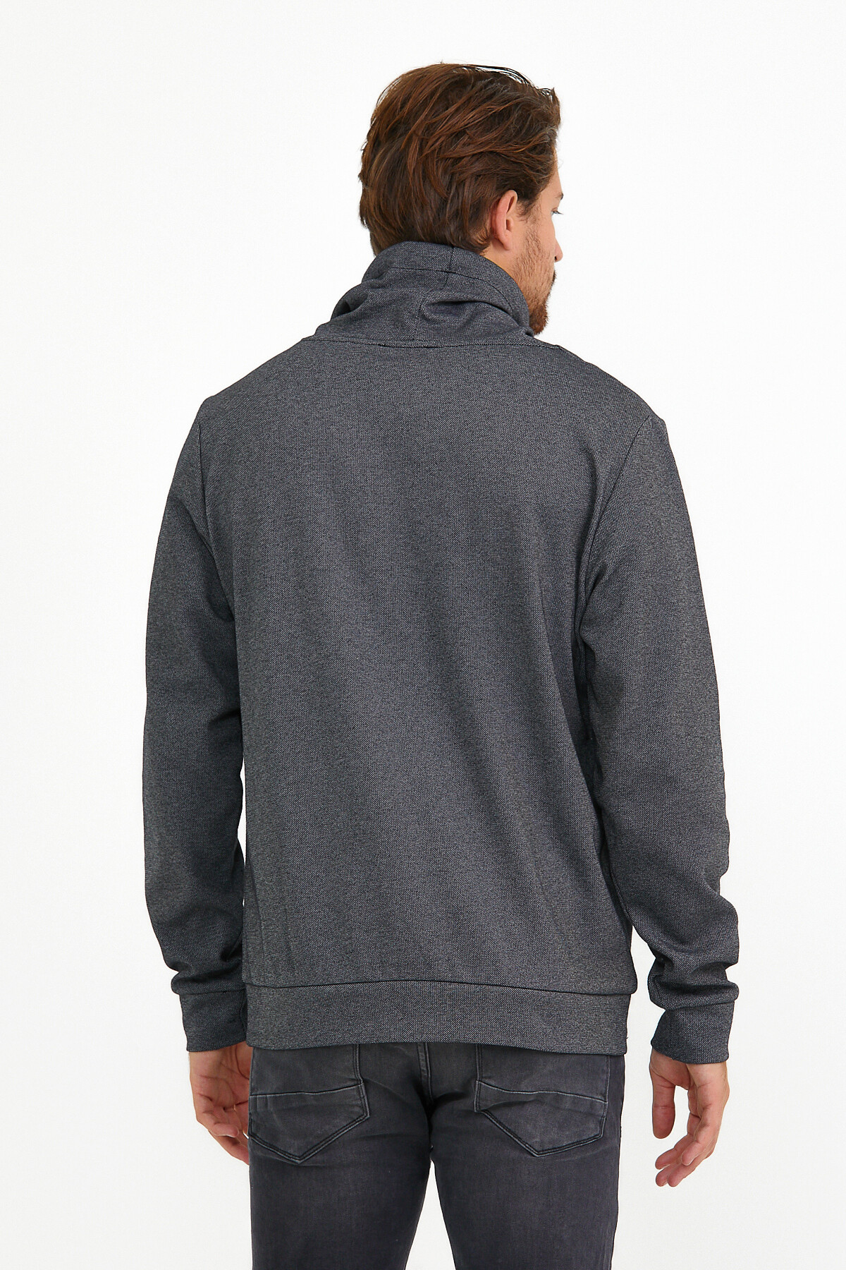 Süperlife Erkek Şal Yaka Regular Fit Brooklyn İnce Sweatshirt SPR22SW142