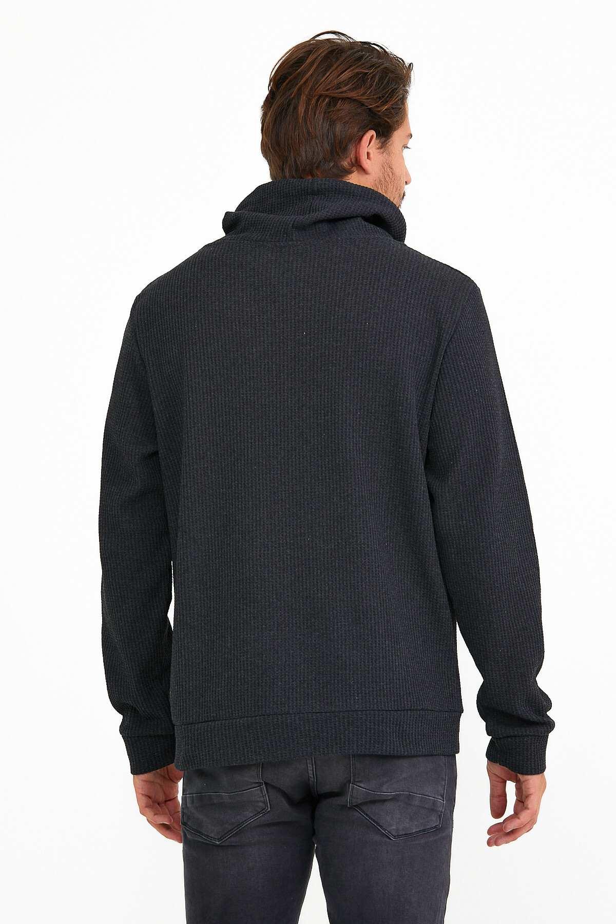 Süperlife Erkek Şal Yaka Regular Fit Brooklyn İnce Sweatshirt SPR22SW142