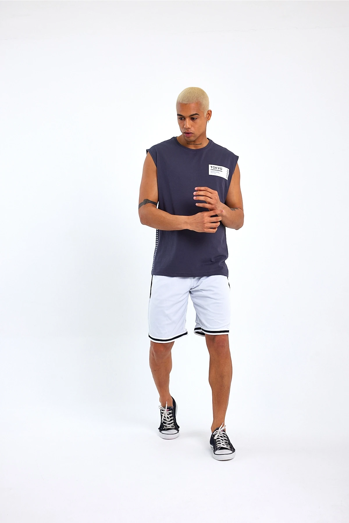 Erkek Bisiklet Yaka Regular Fit Tokyo Baskılı Tişort SPR23AT345