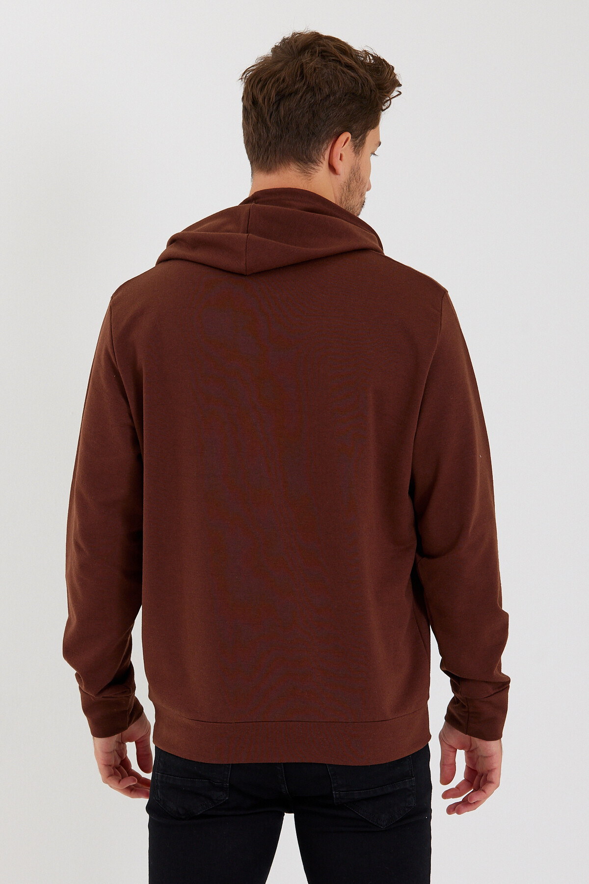 Süperlife Erkek Kapşonlu Regular Fit Brooklyn Baskılı İnce Sweatshirt SPR23SW361