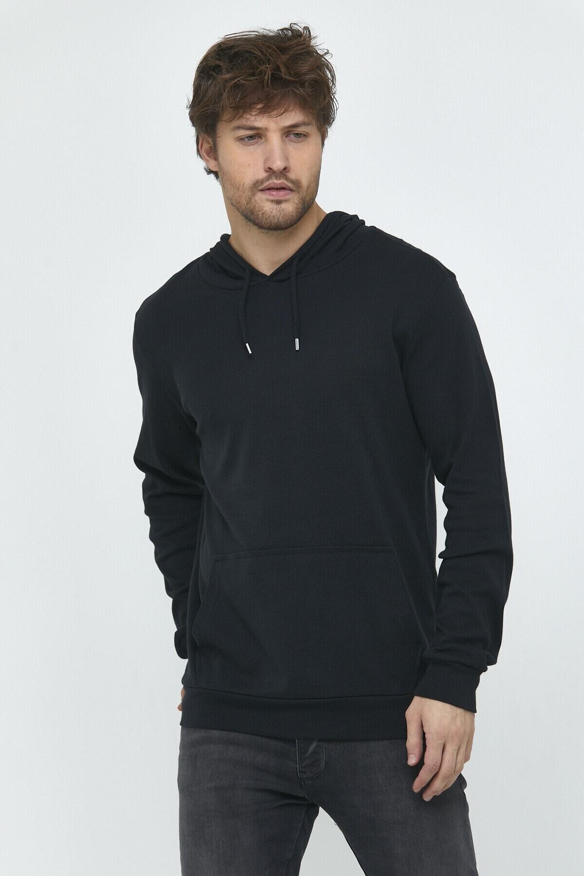 Erkek Kapşonlu Slim Fit Sweatshirt SPR 925
