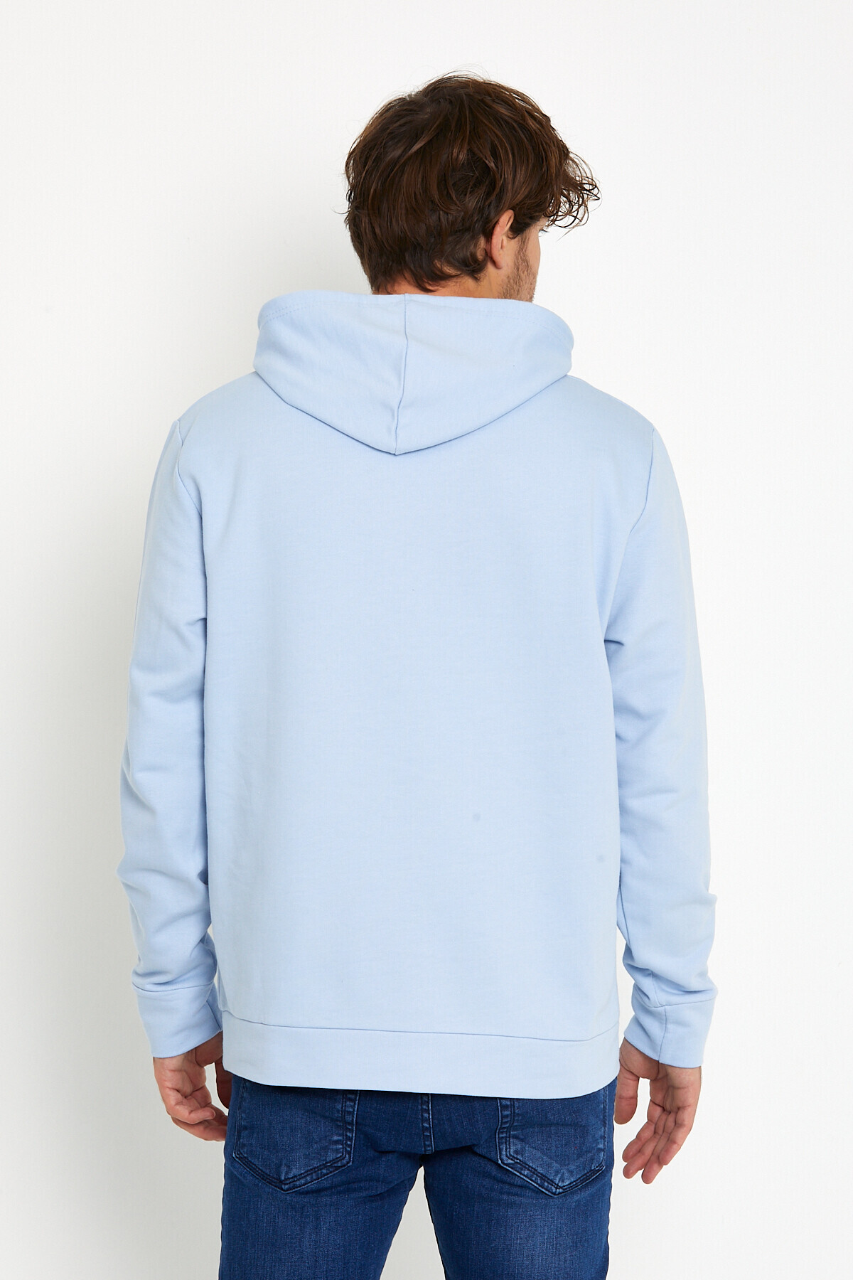 Süperlife Erkek Kapşonlu Regular Fit İnce Sweatshirt SPR 20K55