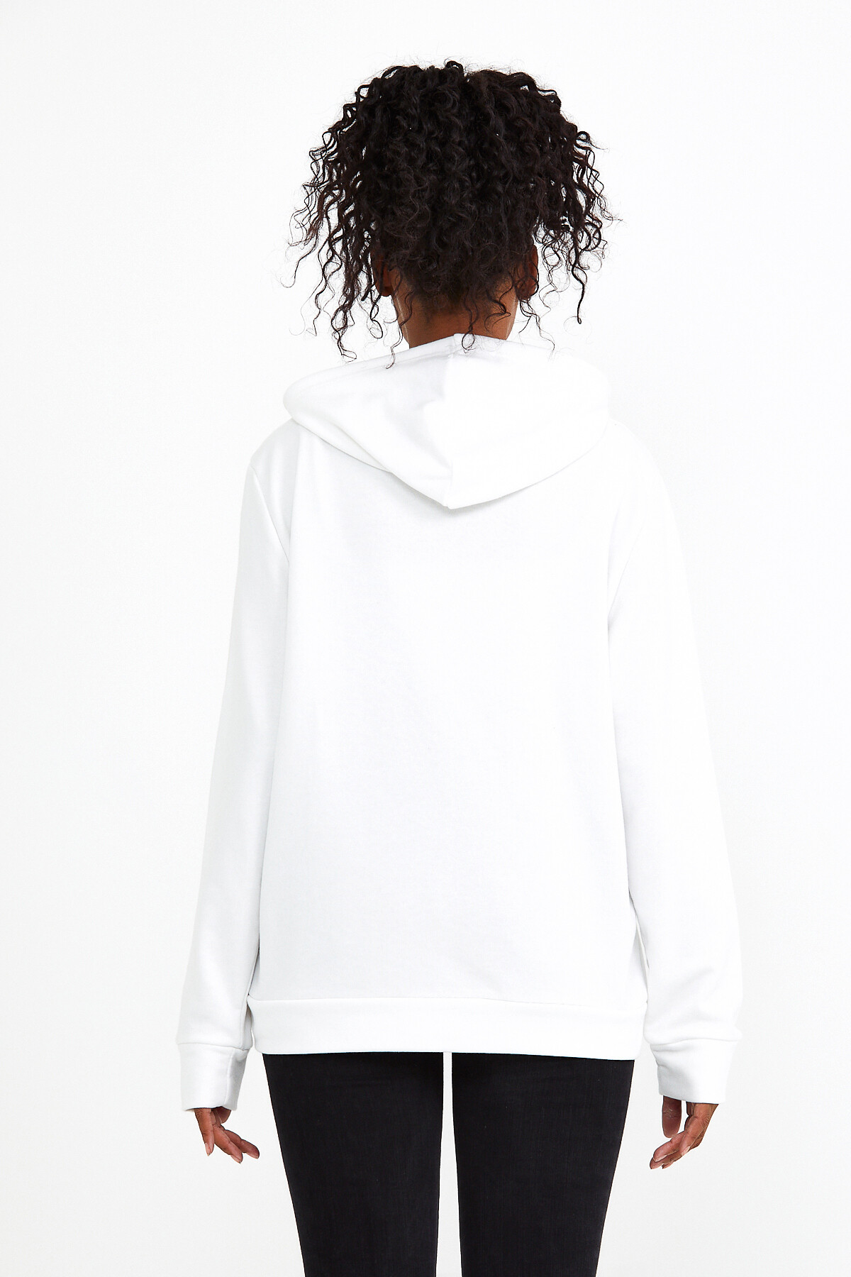 Süperlife Kadın Kapşonlu Regular Fit Tokya Baskılı İnce Sweatshirt SPR22SWK164