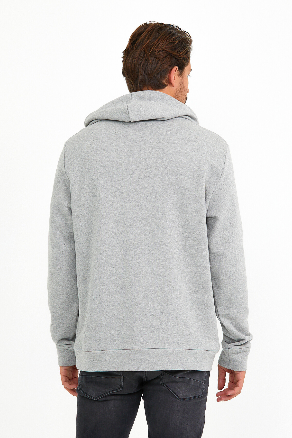 Süperlife Erkek Kapşonlu Regular Fit Tokyo Baskılı İnce Sweatshirt SPR22SW164