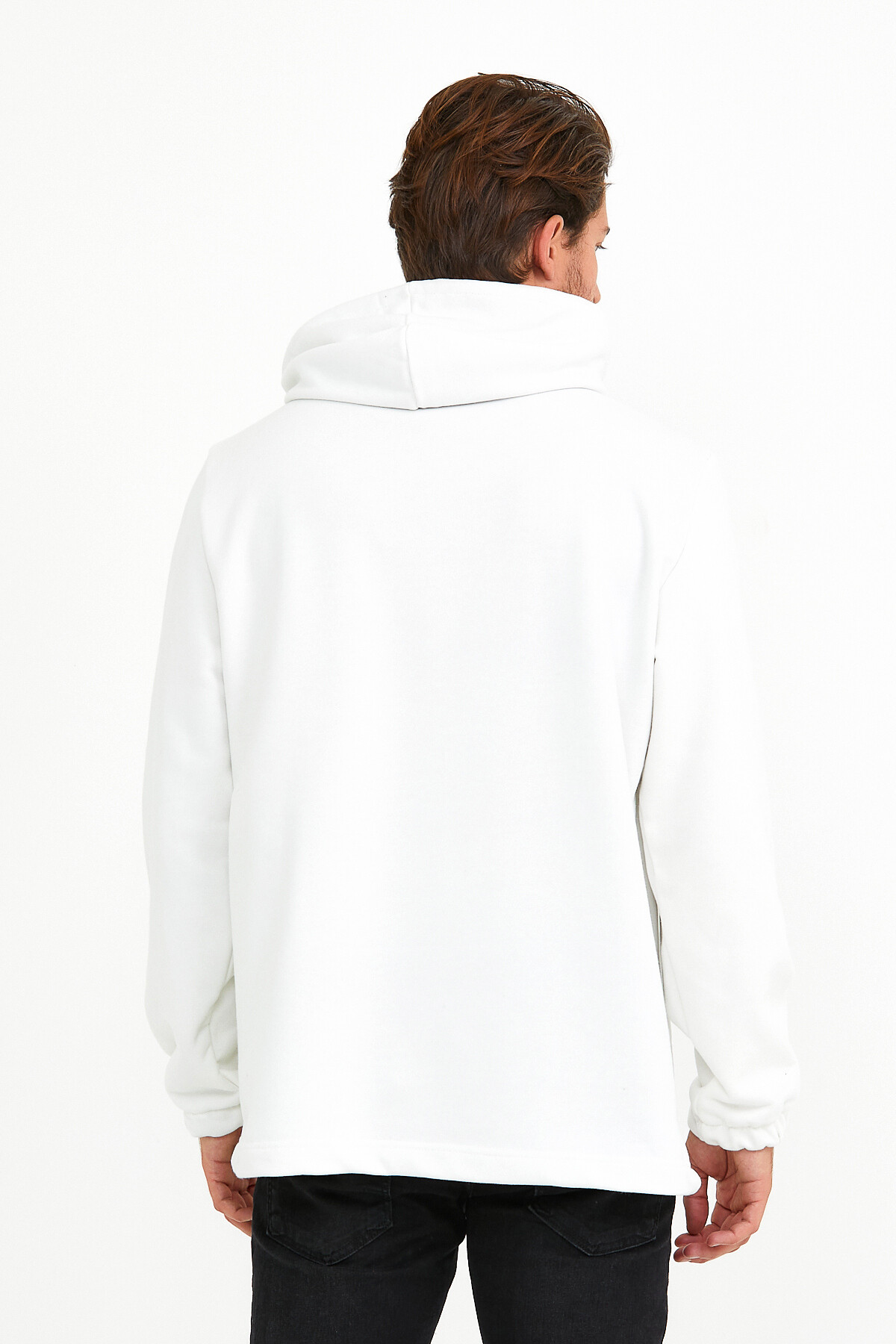 Süperlife Erkek Kapşonlu Regular Fit Yarım Fermuarlı İnce Sweatshirt SPR22SW170
