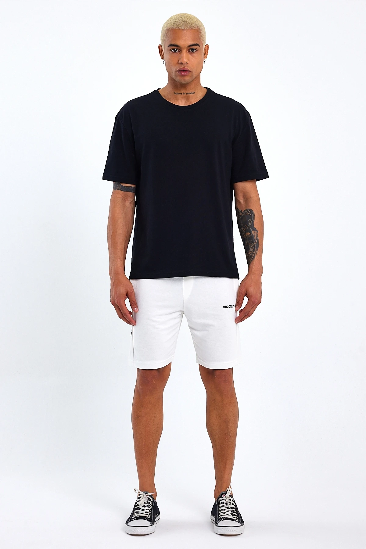 Süperlife Erkek Slim Fit Air Brooklyn Basklı Şort SPR 2020Y09