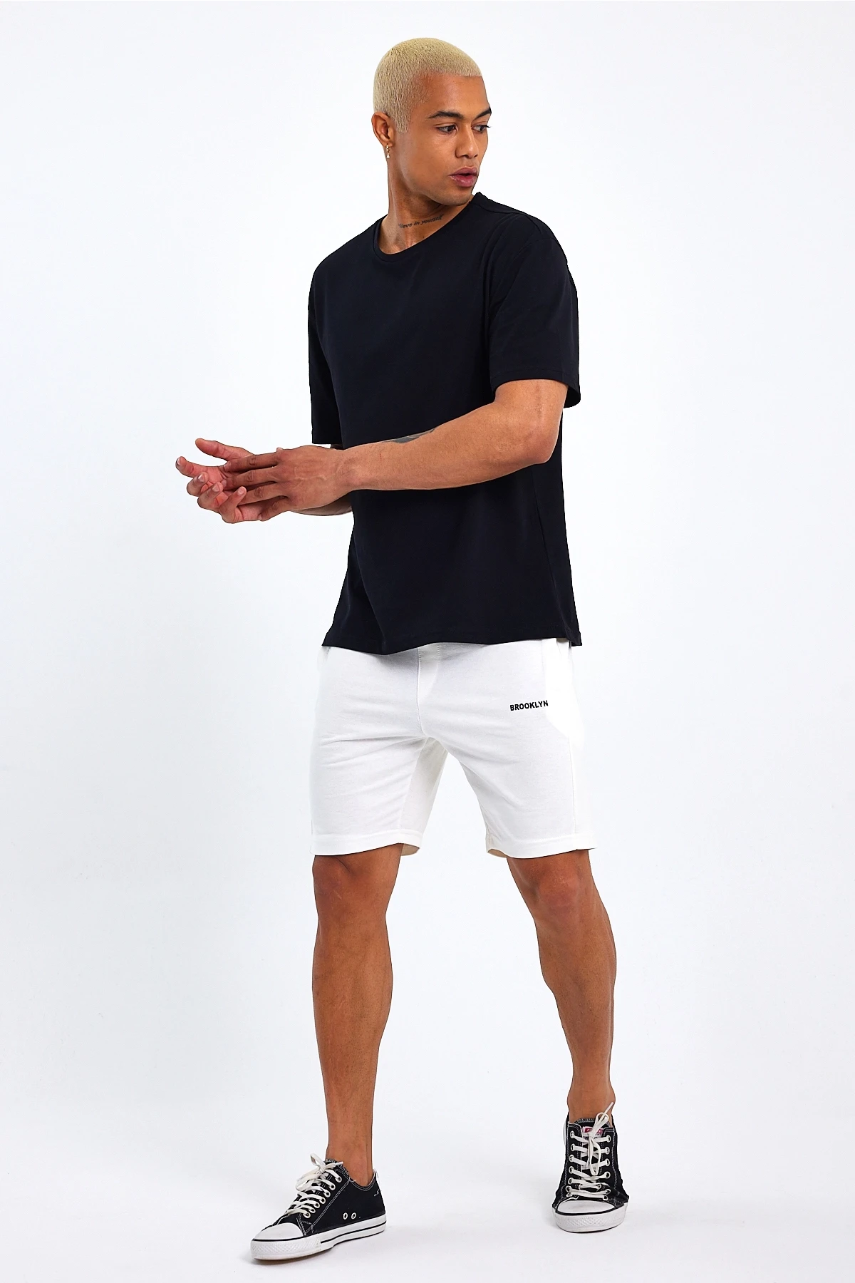 Süperlife Erkek Slim Fit Air Brooklyn Basklı Şort SPR 2020Y09