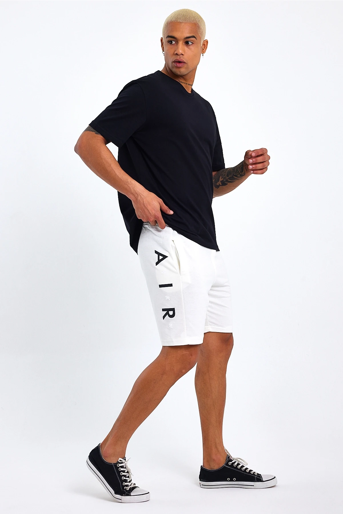 Süperlife Erkek Slim Fit Air Brooklyn Basklı Şort SPR 2020Y09