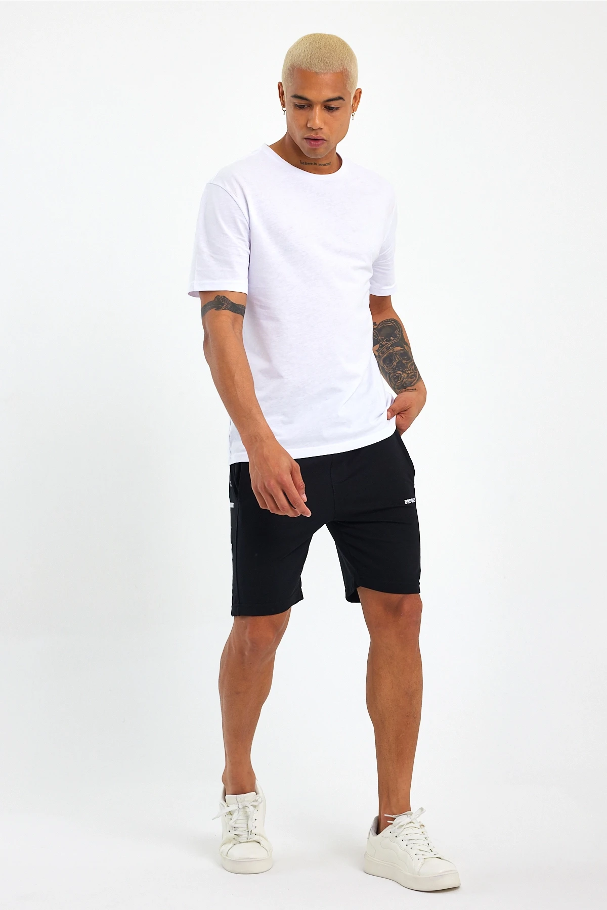 Süperlife Erkek Slim Fit Air Brooklyn Basklı Şort SPR 2020Y09