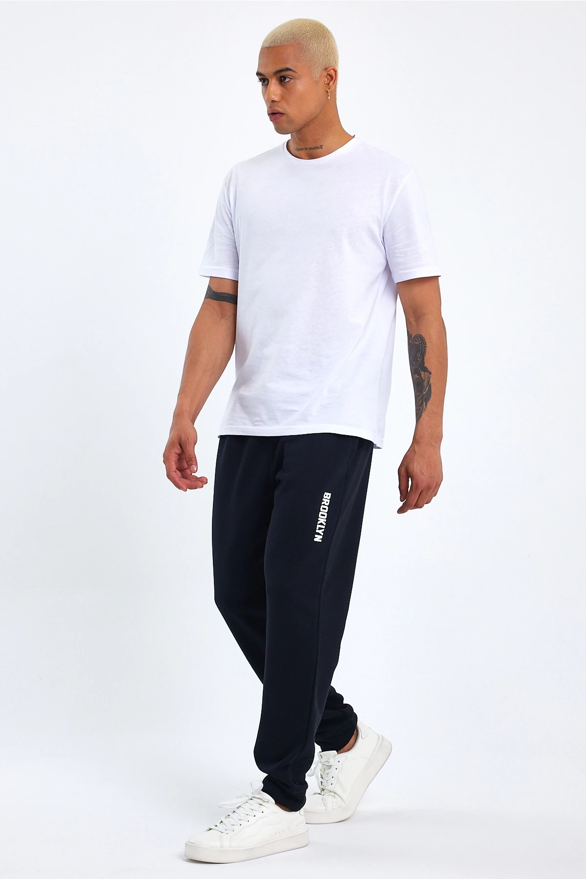 Süperlife Erkek Regular Fit Broklyn Baskılı İnce Eşofman Altı SPR 203 
