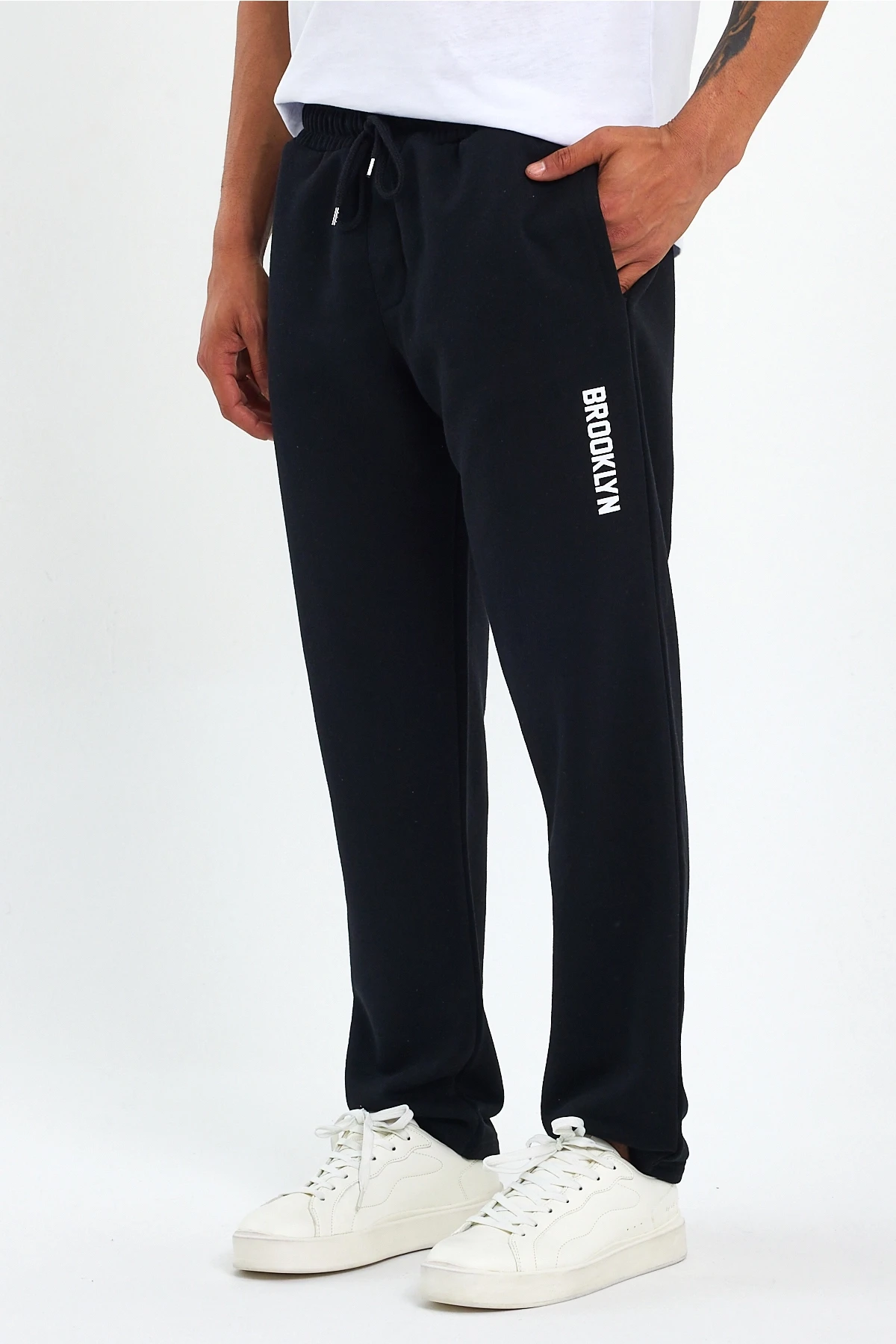 Süperlife Erkek Regular Fit Broklyn Baskılı İnce Eşofman Altı SPR 205