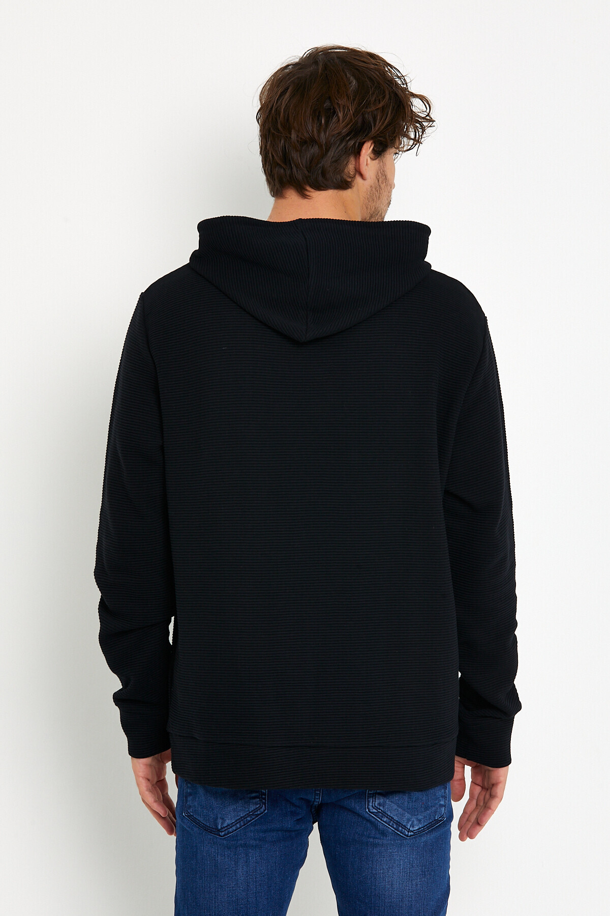 Süperlife Erkek Kapşonlu Regular Fit İnce Sweatshirt SPR 20K55