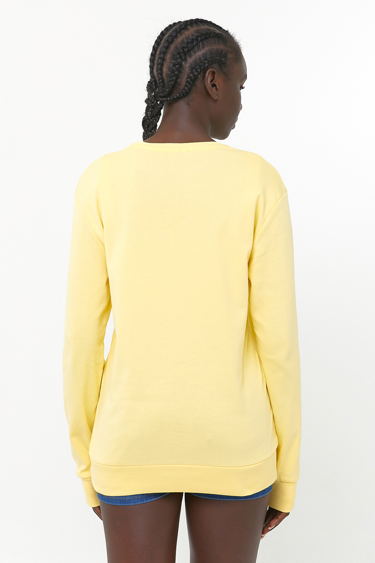 Süperlife Kadın Bisiklet Yaka Regular Fit Sweatshirt spr21k17