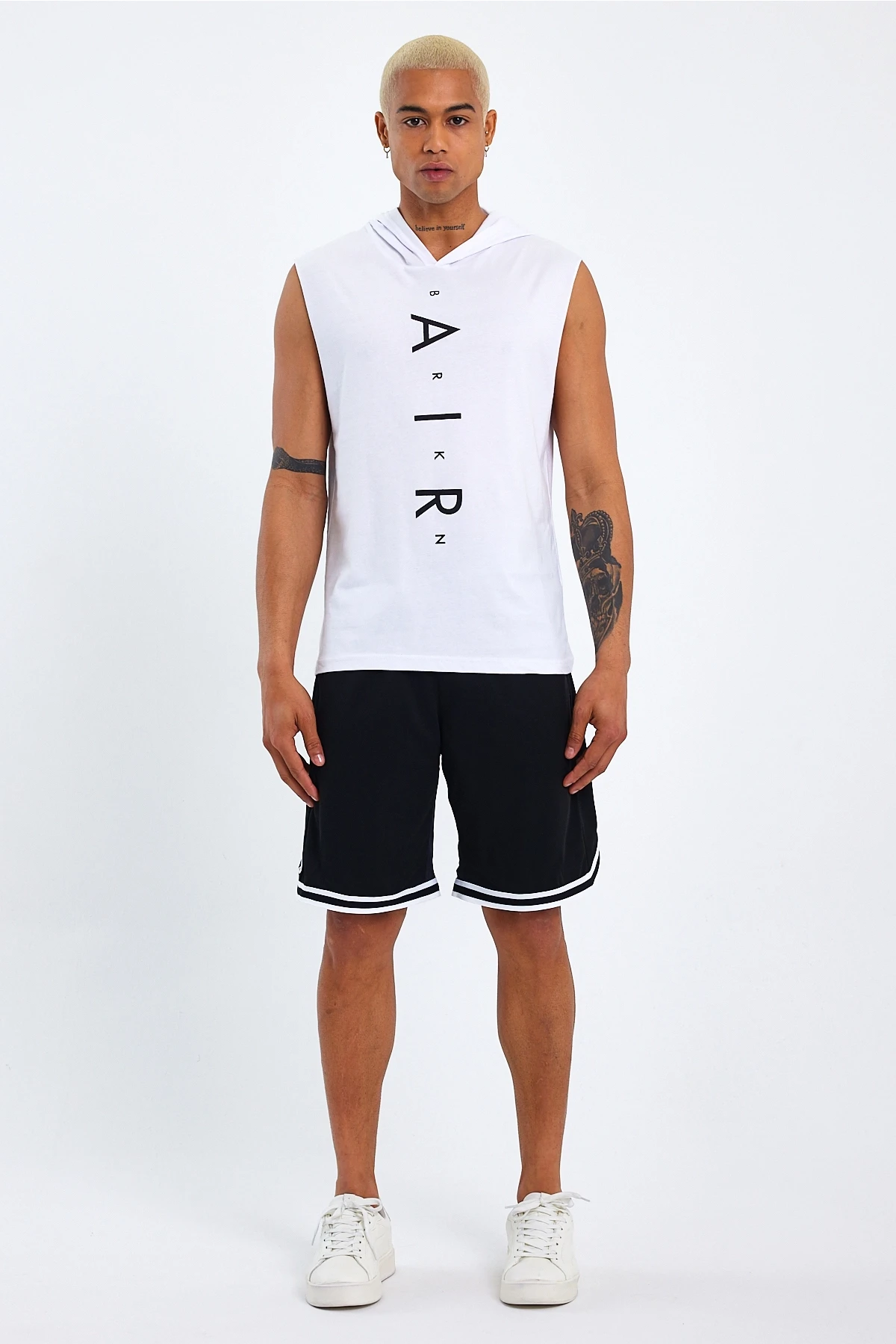 Süperlife Erkek Kapşonlu Standart &Regular Fit  Aır Baskılı Tişort SPR21Y07