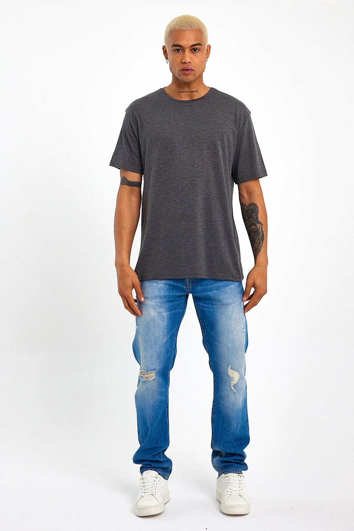 Süperlife Erkek Bisiklet Yaka  Standart &Regular Fit Tişort SPR21Y30