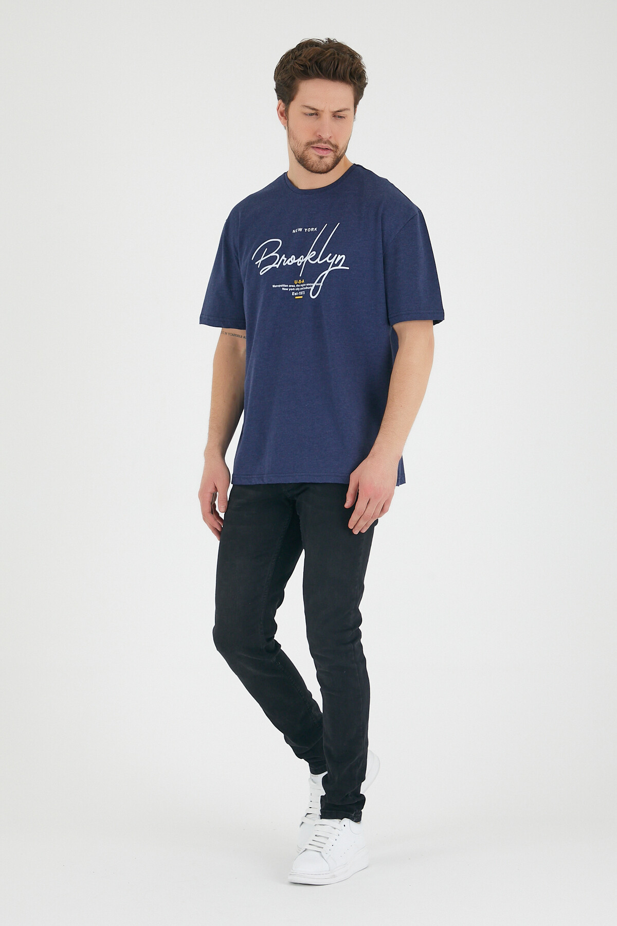 Süperlife Erkek Bisiklet Yaka Standart &Regular Fit Tişort SPR22TS110