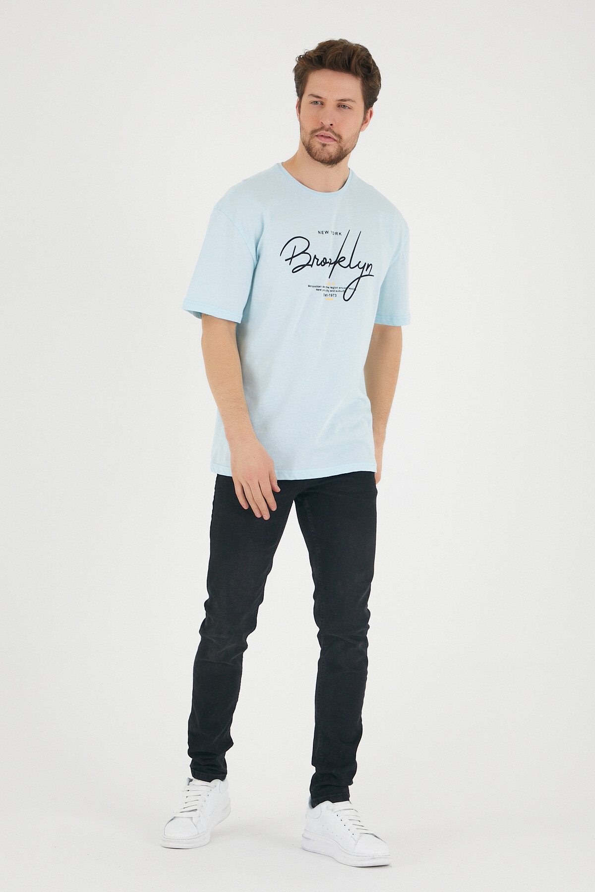 Süperlife Erkek Bisiklet Yaka Standart &Regular Fit Tişort SPR22TS110