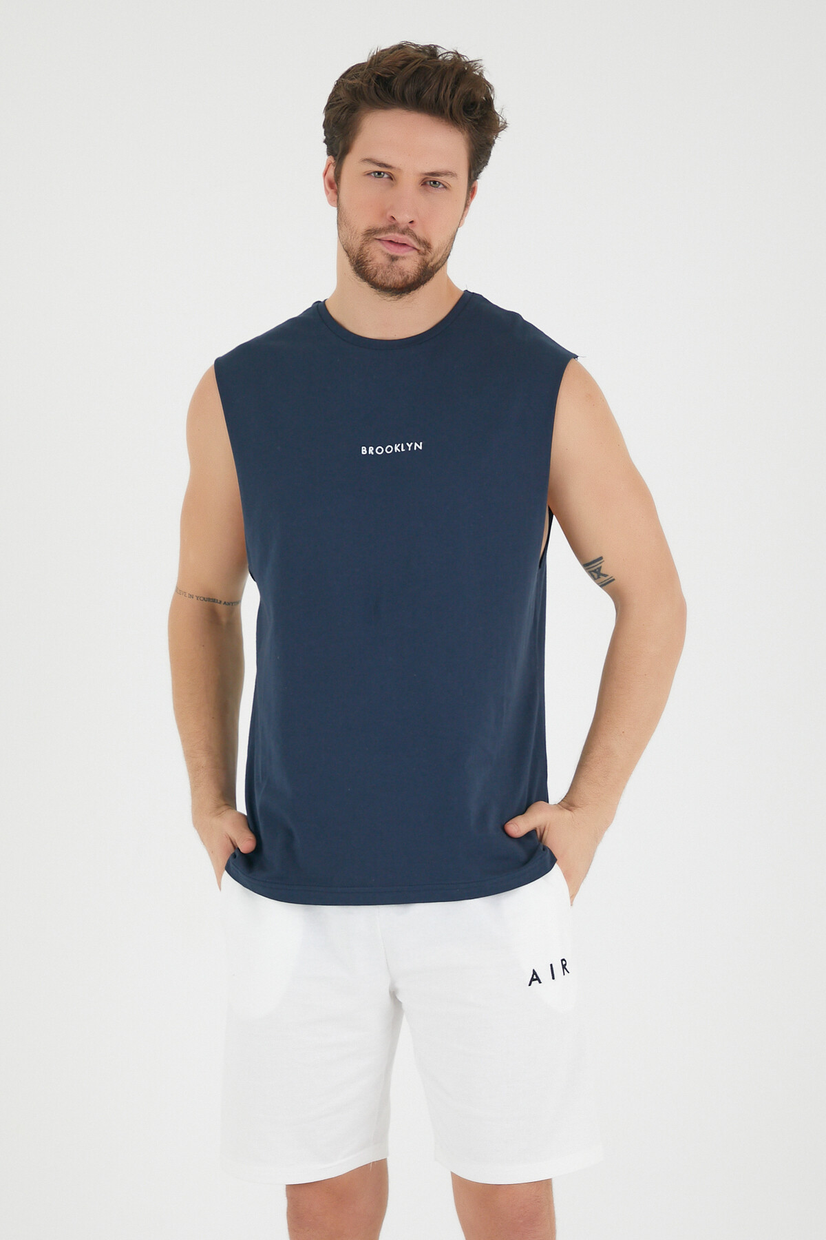 Süperlife Erkek Bisiklet Yaka Regular Fit Brooklyn Baskılı  Tişört SPR22TS122