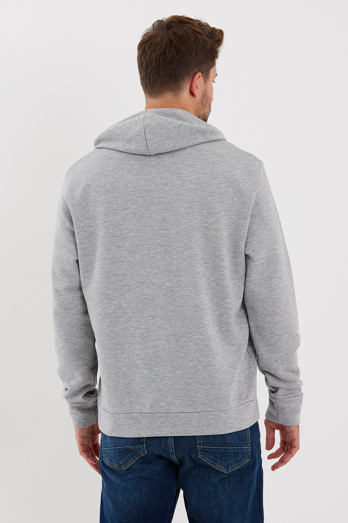 Süperlife Erkek Kapşonlu Regular Fit Brooklyn Baskılı İnce Sweatshirt SPR23SW361