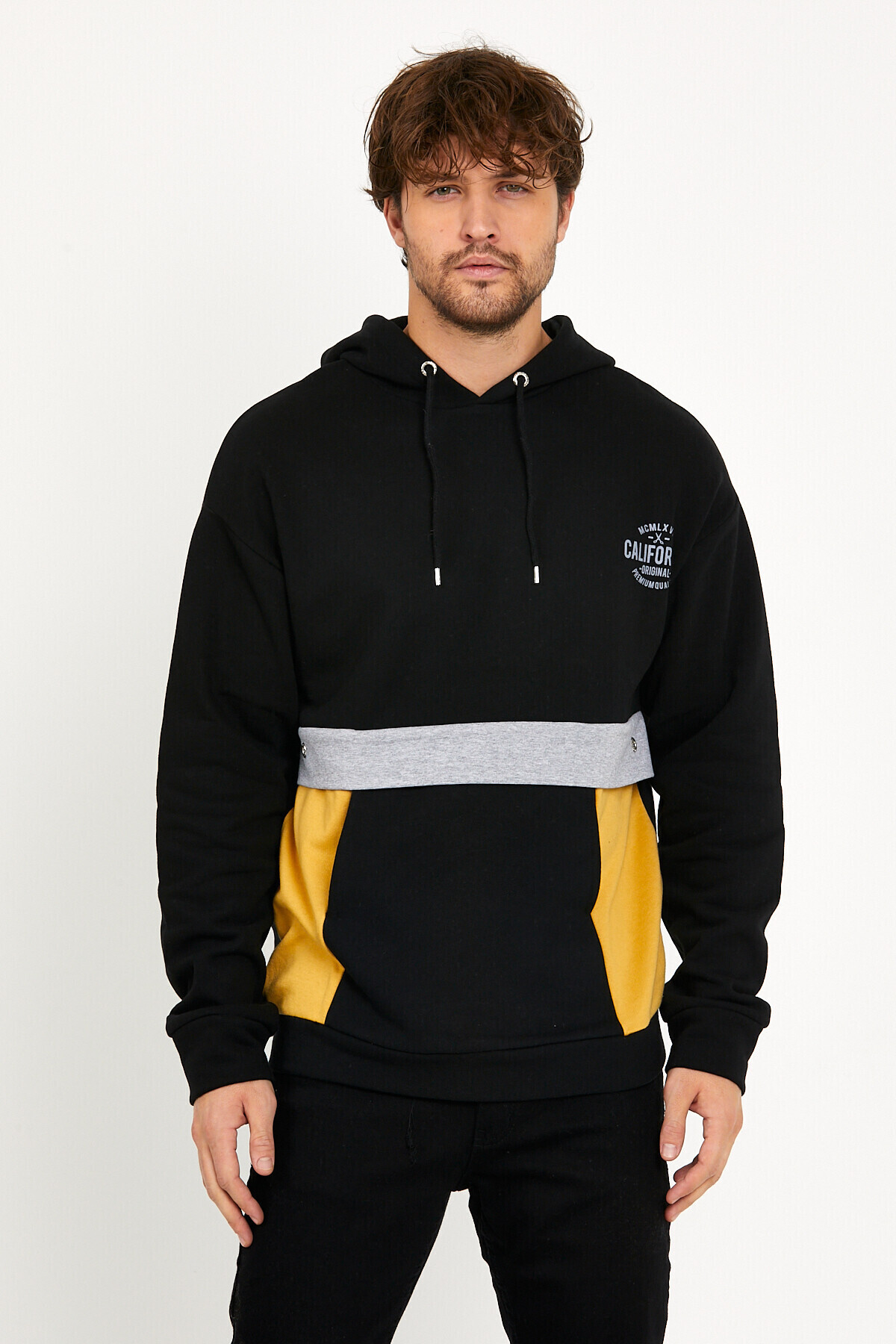 Erkek Kapşonlu Regular Fit Garnili Sweatshirt SPR22SW169