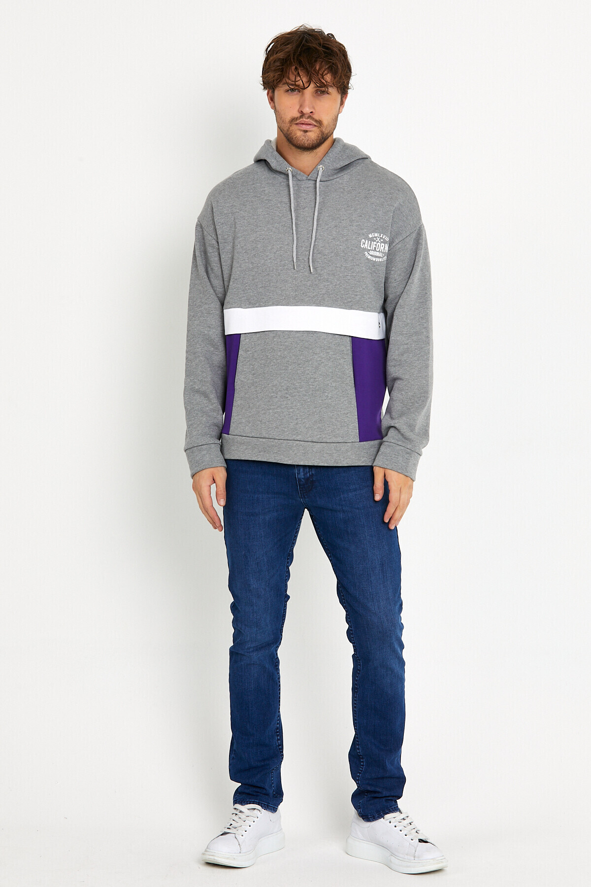 Erkek Kapşonlu Regular Fit Garnili Sweatshirt SPR22SW169