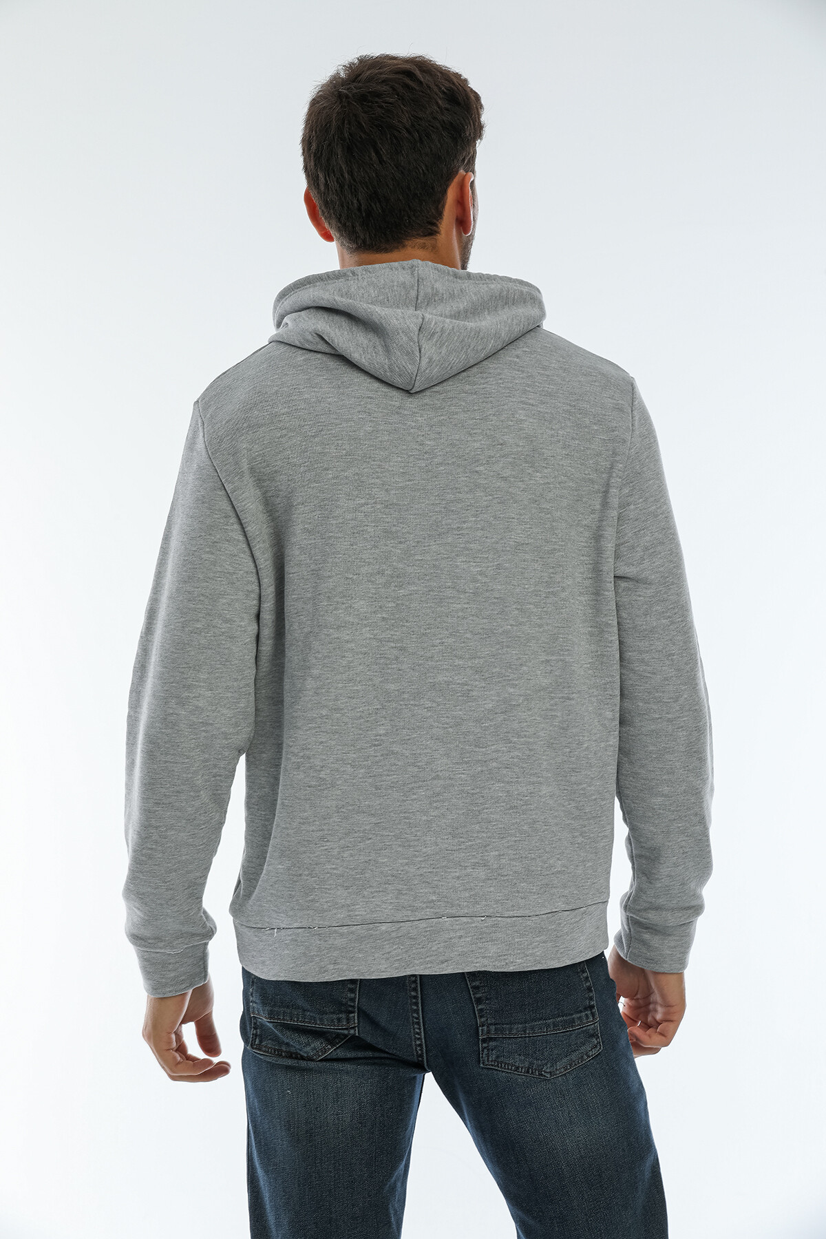 Süperlife Erkek Kapşonlu Regular Fit Brooklyn Baskılı İnce Sweatshirt SPR22SW161