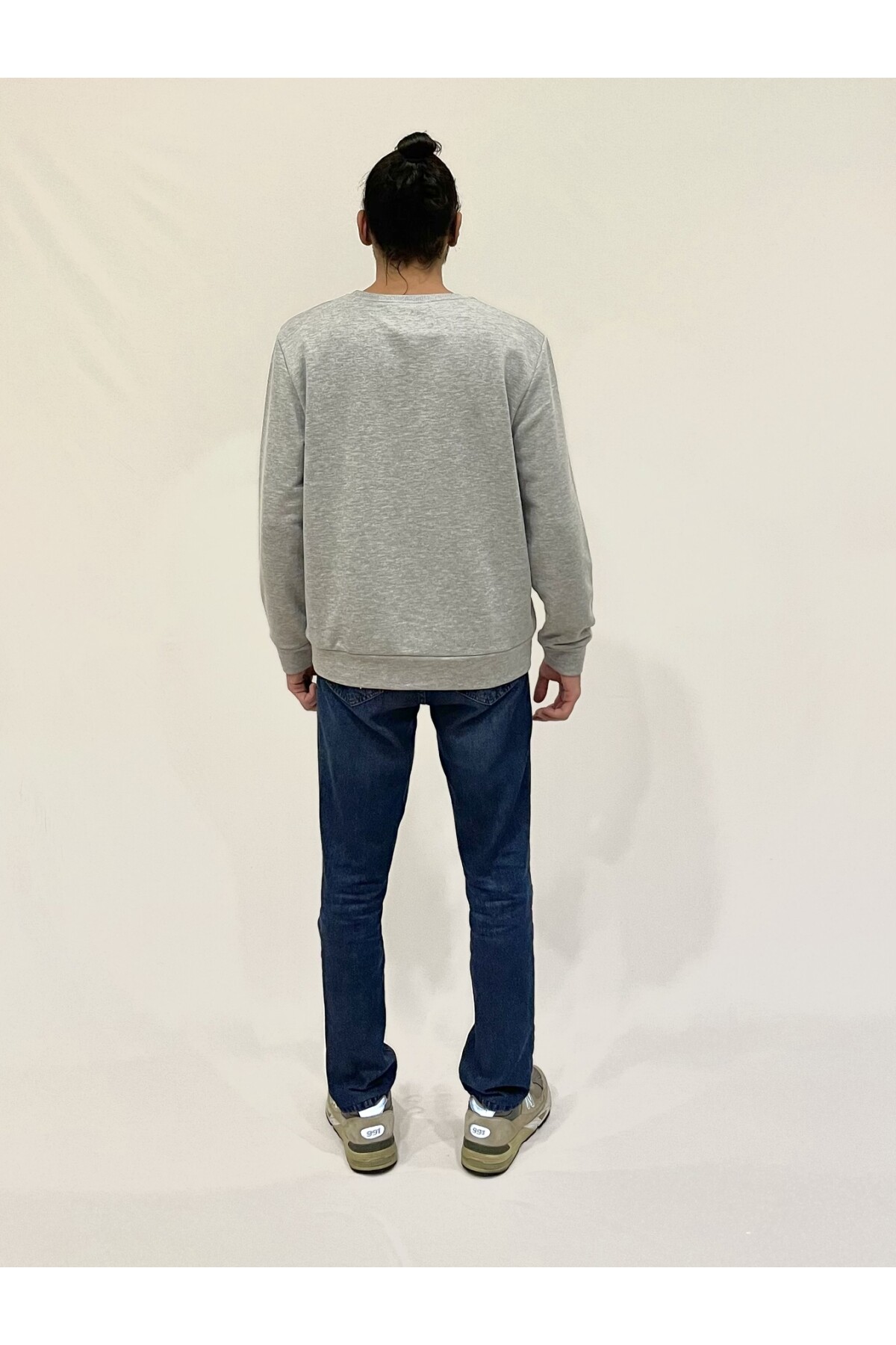 Erkek Bisiklet Yaka Rahat Kalıp 3 iplik Kalın Orta Brooklyn Nakışlı Sweatshirt SPR24SW34