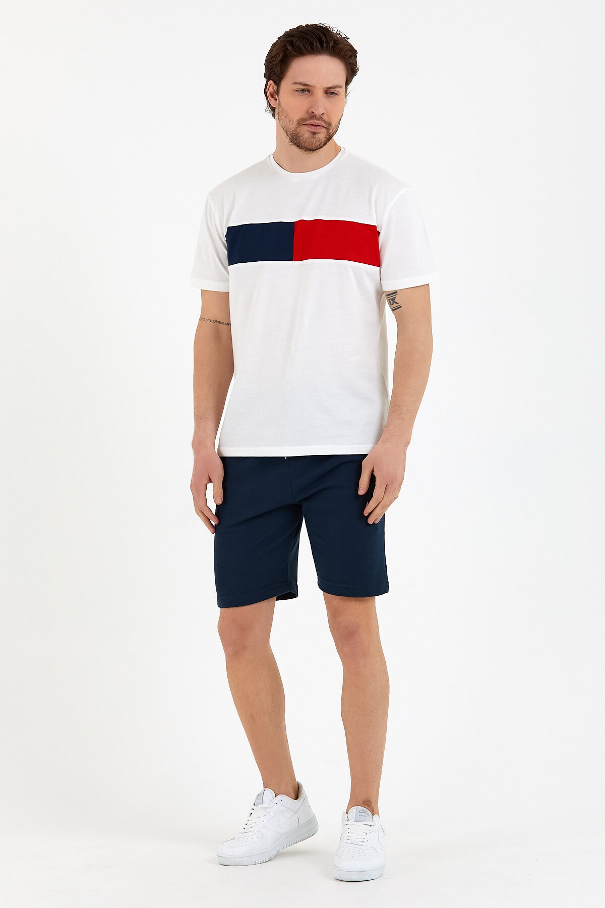 Süperlife Erkek Bisiklet Yaka Regular Fit Garnili  Tişort SPR22TS111