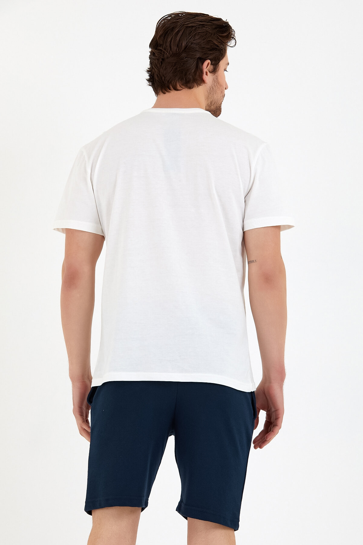 Süperlife Erkek Bisiklet Yaka Regular Fit Garnili  Tişort SPR22TS111