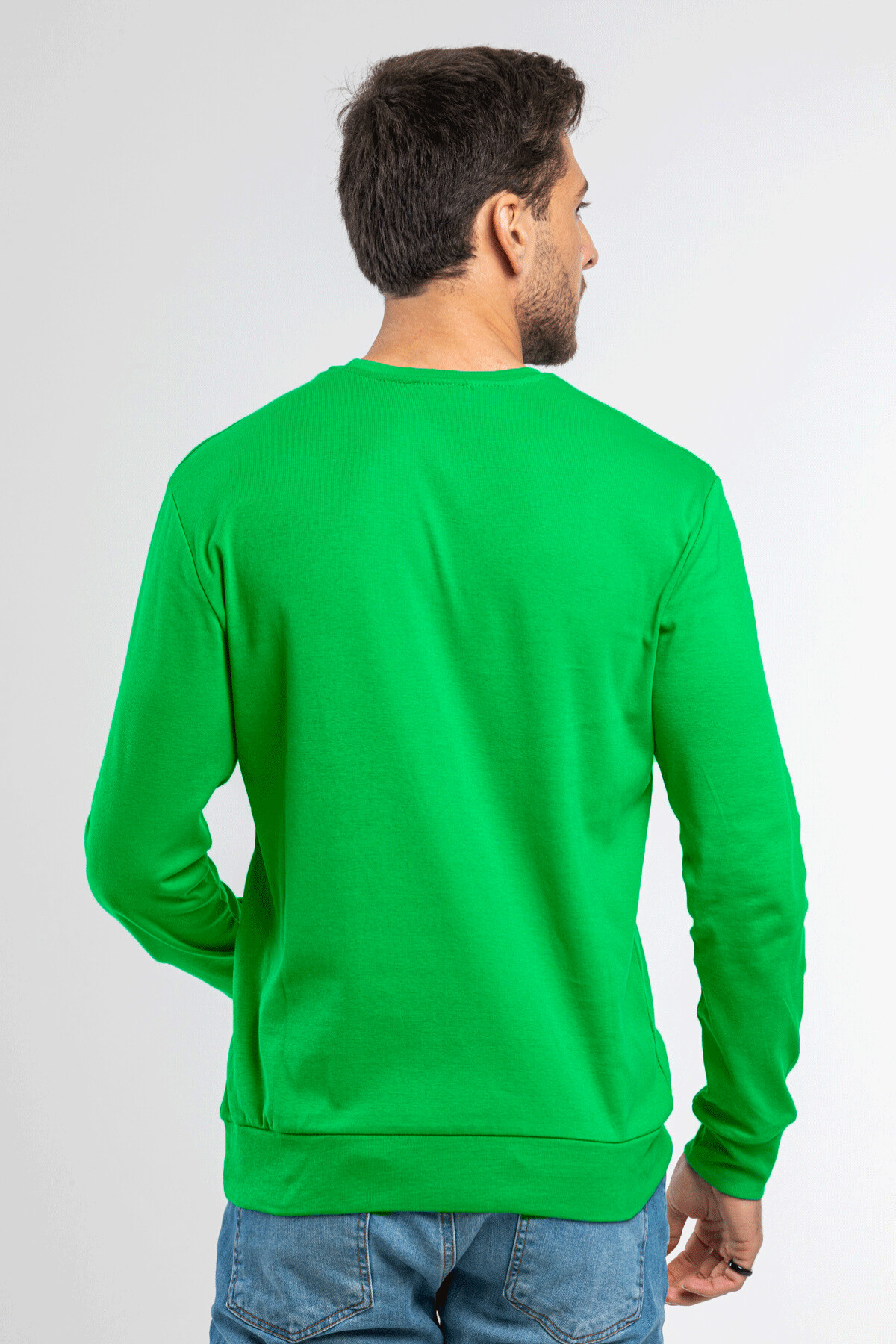 Süperlife Erkek Bisiklet Yaka Slim Fit İnce Sweatshirt SPR 20K17