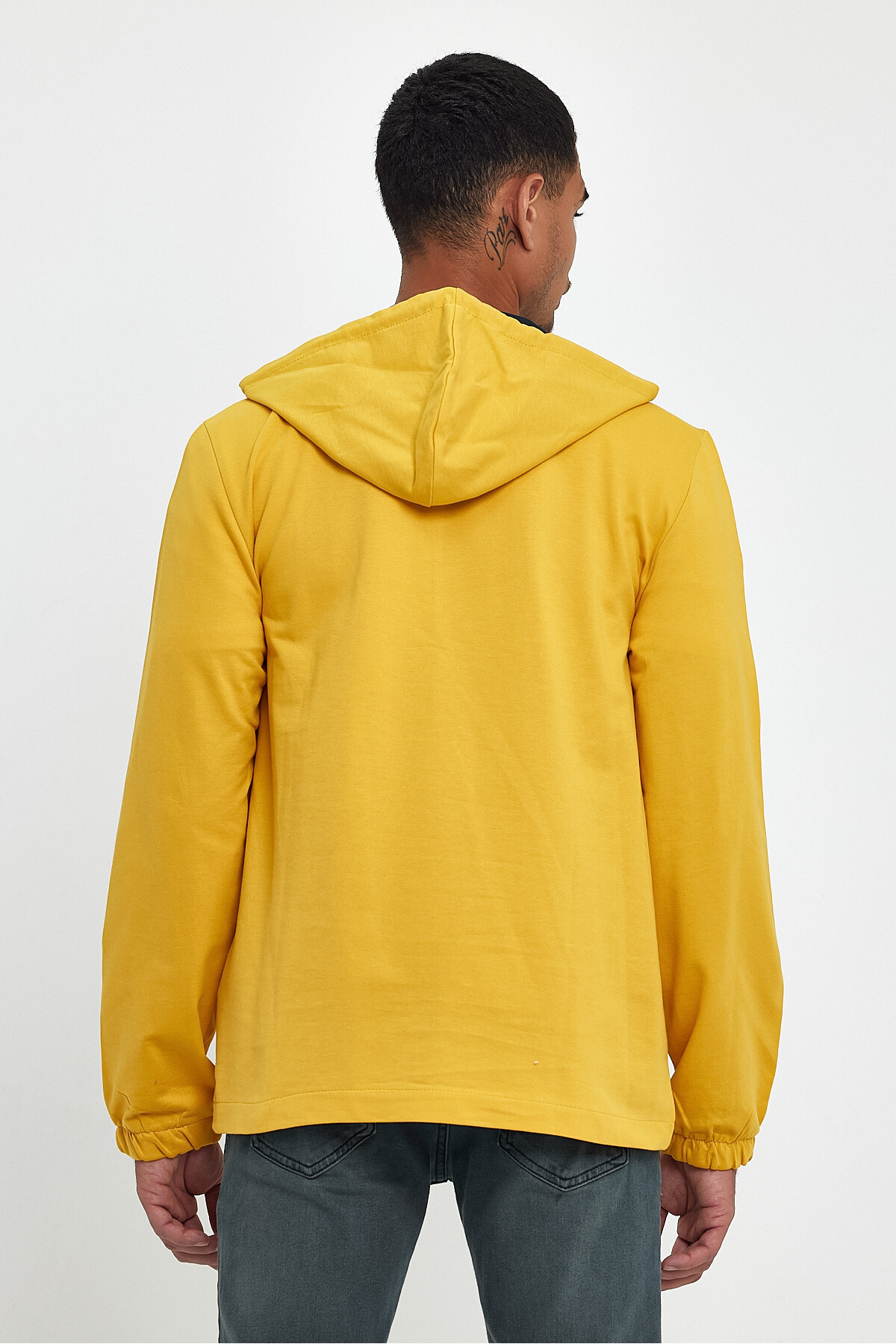 Erkek Kapşonlu Regular Fit Yarım Ferm.Kargo Cepli İnce Sweatshirt SPR22SW171