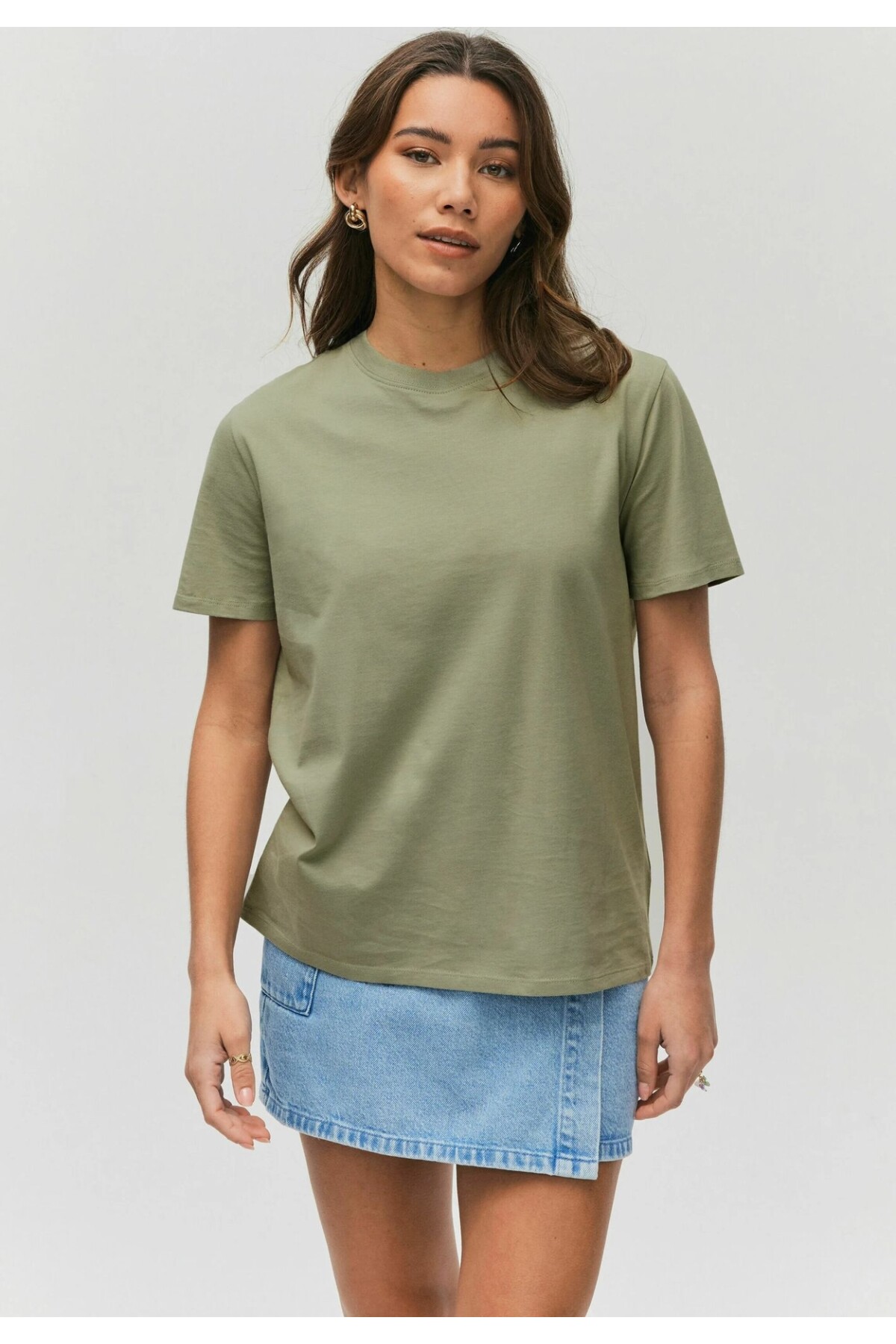 Kadın Bisiklet Yaka Tshirt SPR24TSK46
