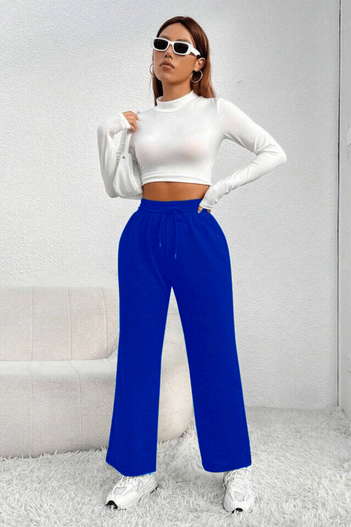 Kadın Regular Fit İnce Eşofman Altı SPR24EAK80
