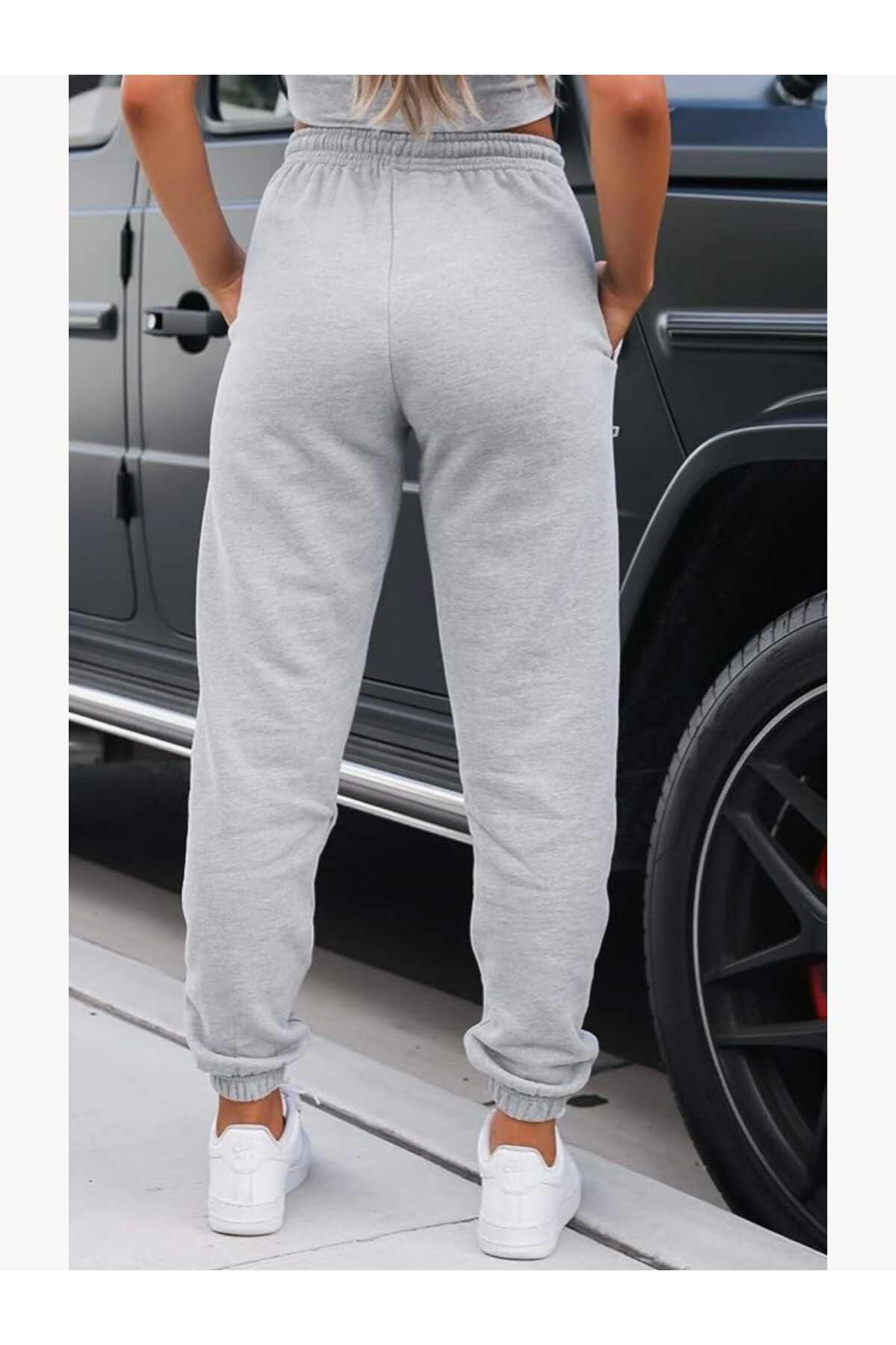Unisex Beli ve Paça Lastikli İnce Eşofman Altı SPR24UEA82
