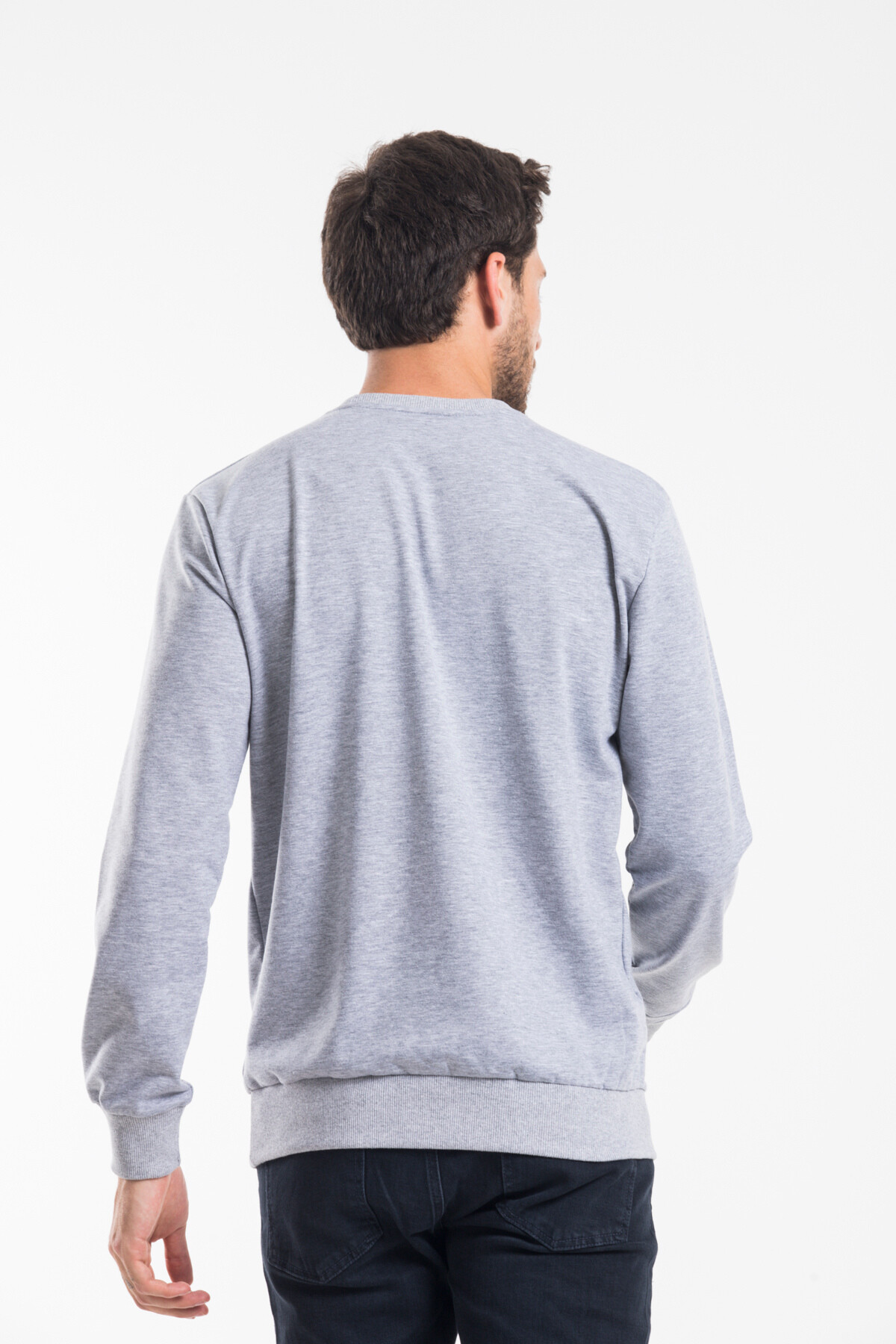 Erkek Bisiklet Yaka Regular Kalıp İnce AR Baskılı Sweatshırt SPR24SW124