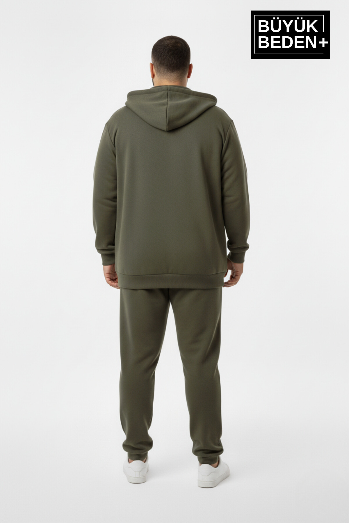 Erkek Büyük Beden Fermuarlı Kapüşonlu New York Baskılı ince Sweatshirt Hırka SPR26BHR923