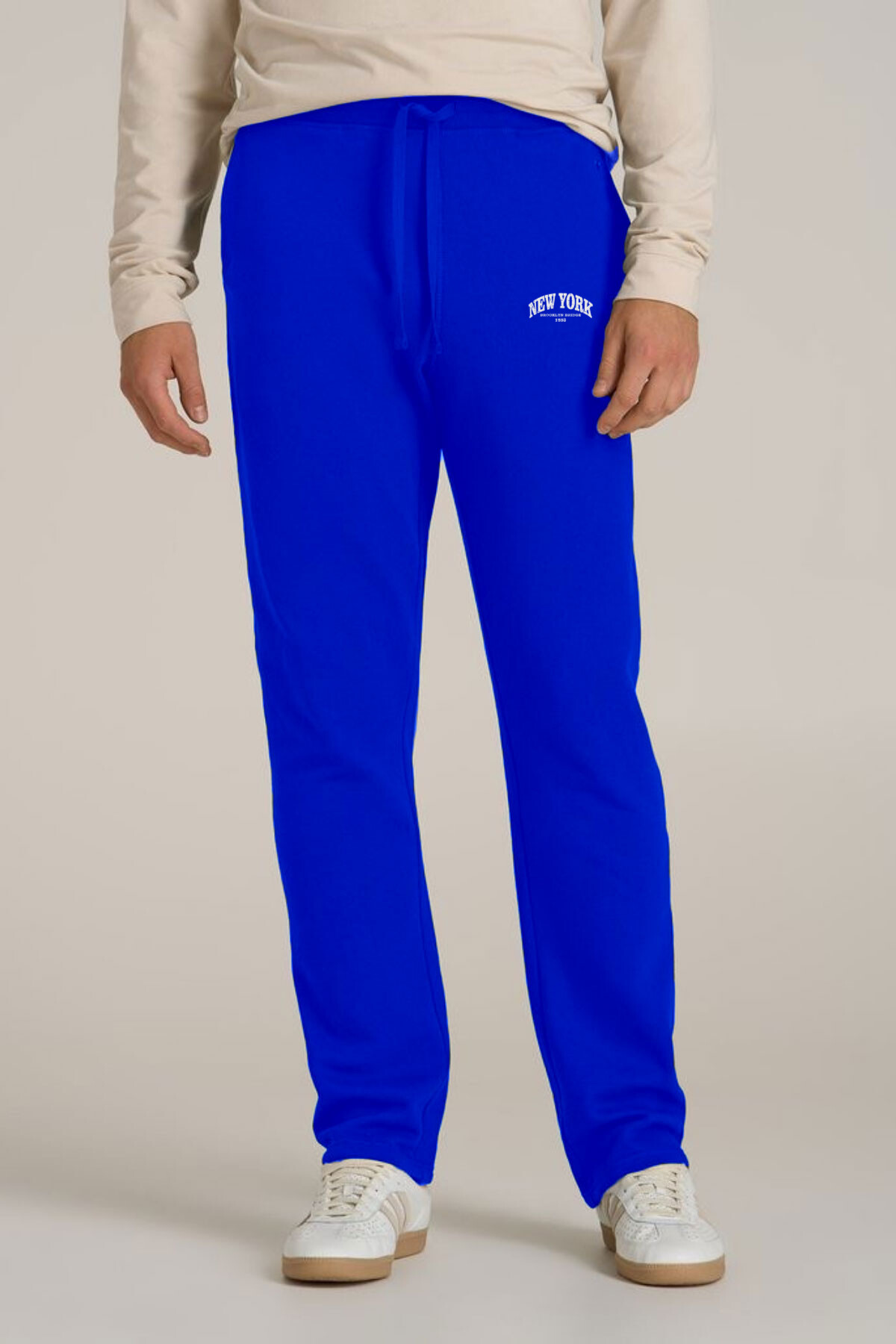 Erkek Regular Fit New York Baskılı İnce Eşofman Altı SPR25EA01